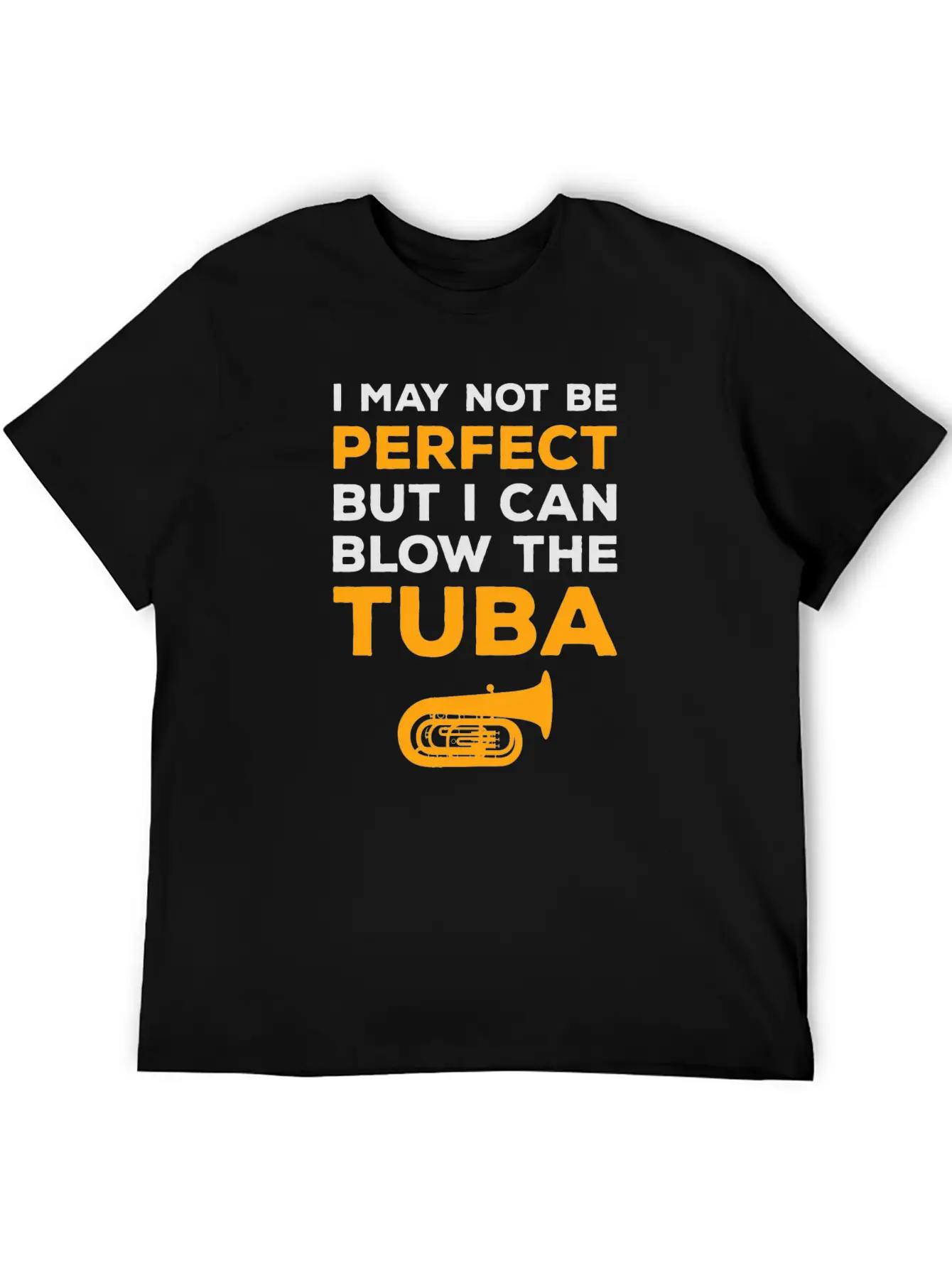 Tuba Marching Band Player Musical Instrument Funny Unisex Short Sleeve Soft Cotton T-Shirt – Casual Everyday Wear