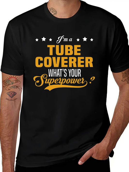 Tube Coverer Unisex Short Sleeve Soft Cotton T-Shirt – Casual Everyday Wear