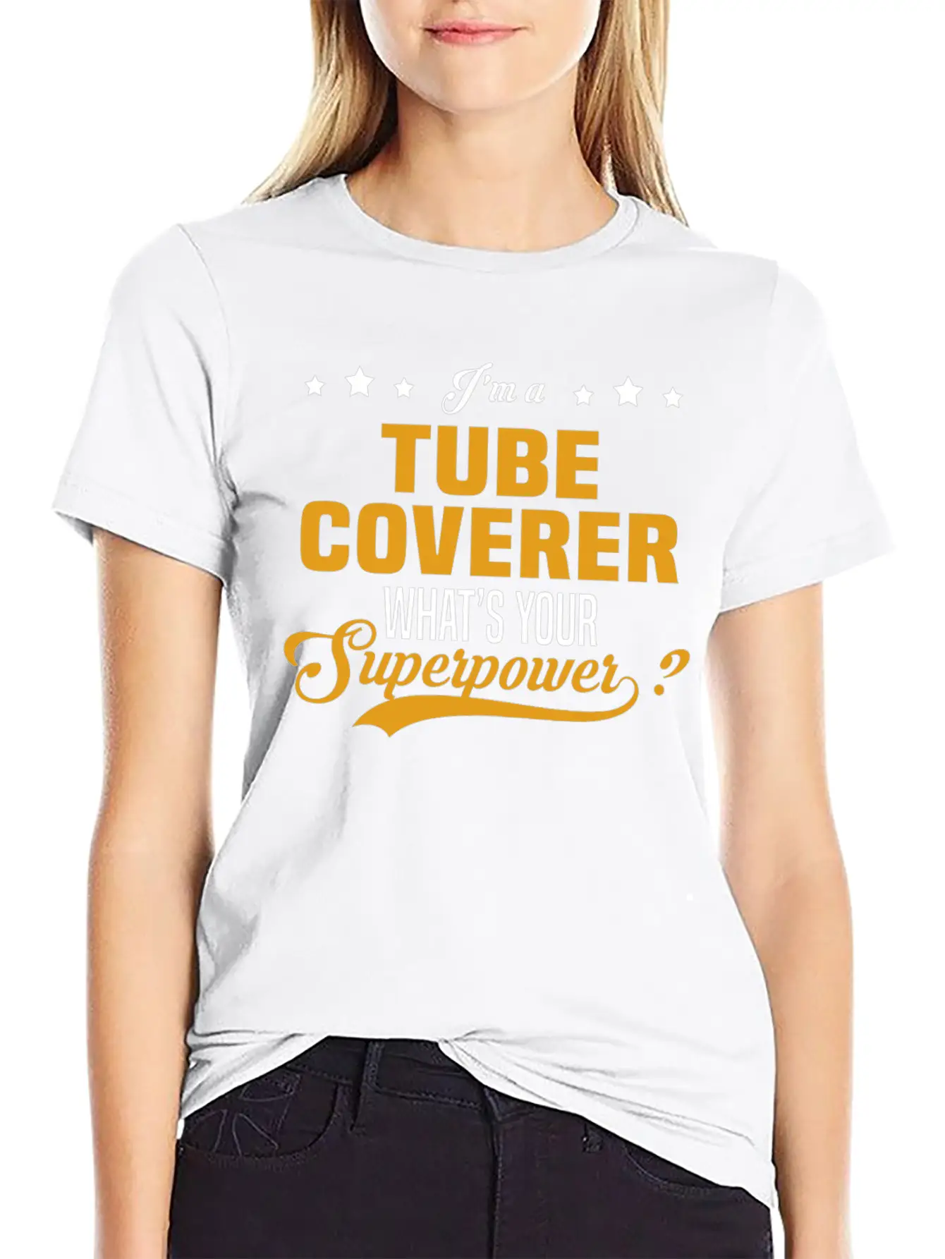 Tube Coverer Unisex Short Sleeve Soft Cotton T-Shirt – Casual Everyday Wear
