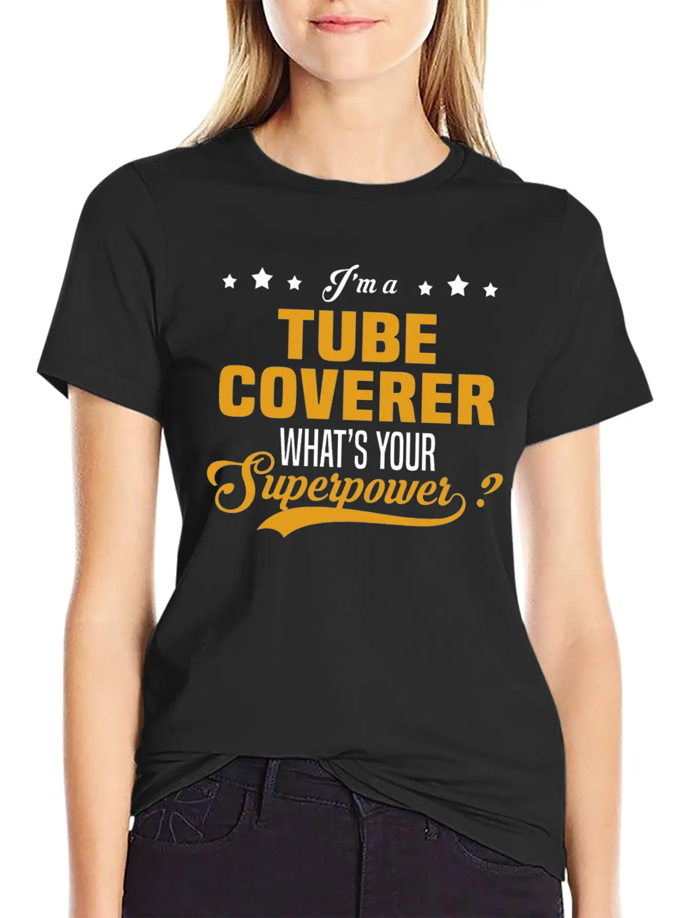 Tube Coverer Unisex Short Sleeve Soft Cotton T-Shirt – Casual Everyday Wear