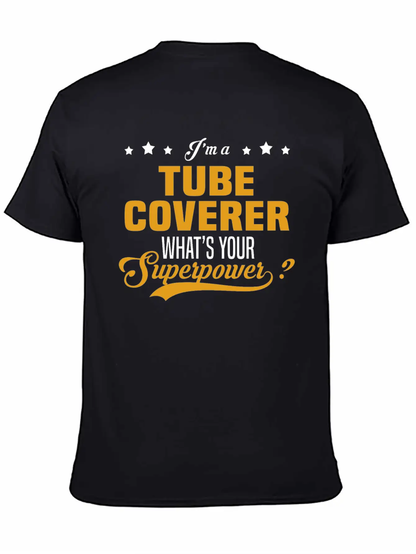 Tube Coverer Unisex Short Sleeve Soft Cotton T-Shirt – Casual Everyday Wear
