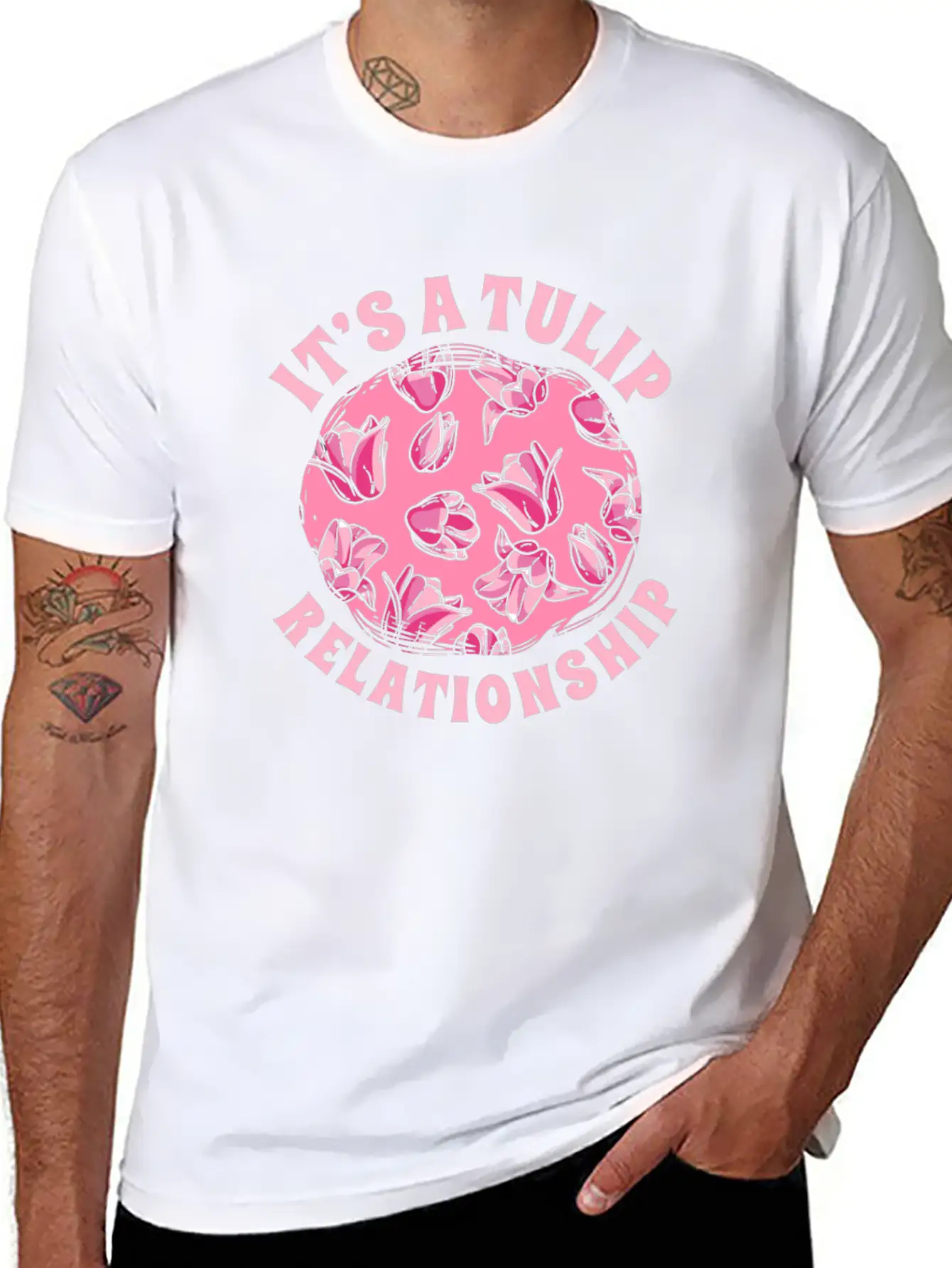 Tulip Gardening Funny Tulips Basic Graphic T-Shirt – Daily Comfort In Soft Cotton