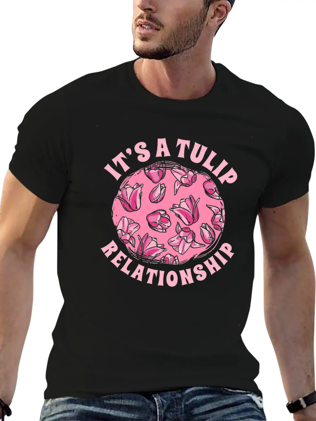 Tulip Gardening Funny Tulips Basic Graphic T-Shirt – Daily Comfort In Soft Cotton