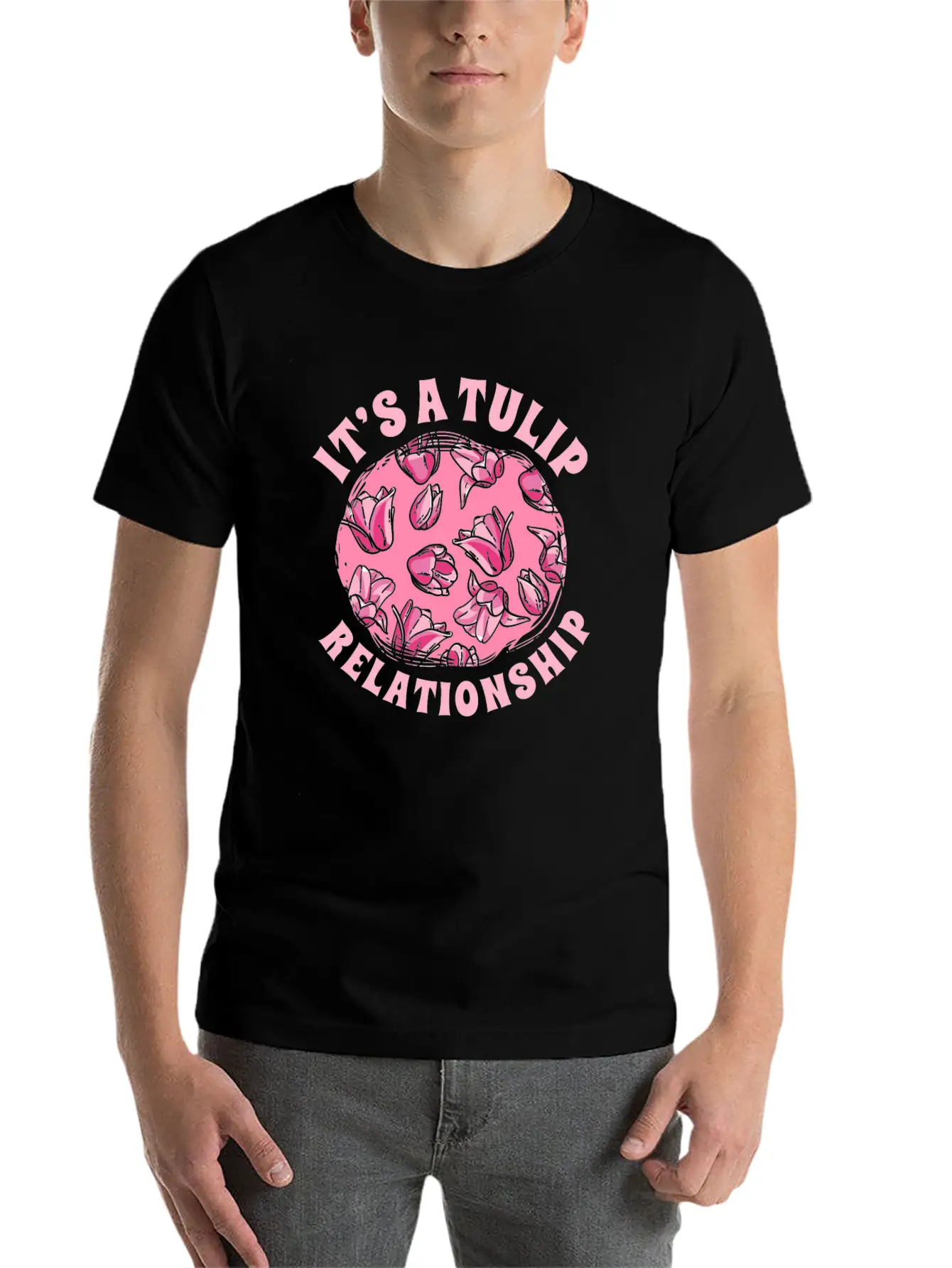 Tulip Gardening Funny Tulips Basic Graphic T-Shirt – Daily Comfort In Soft Cotton