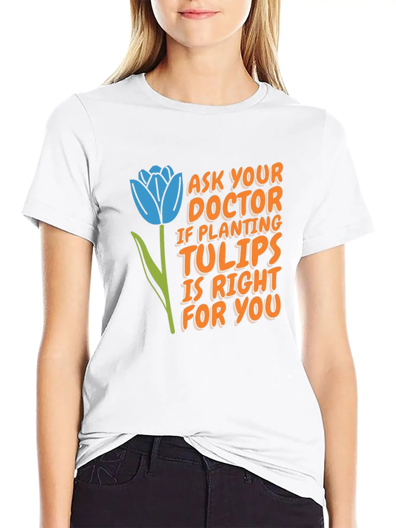 Tulip Gardening Funny Tulips Essential Unisex Summer Tee – Soft Cotton Casual Fit