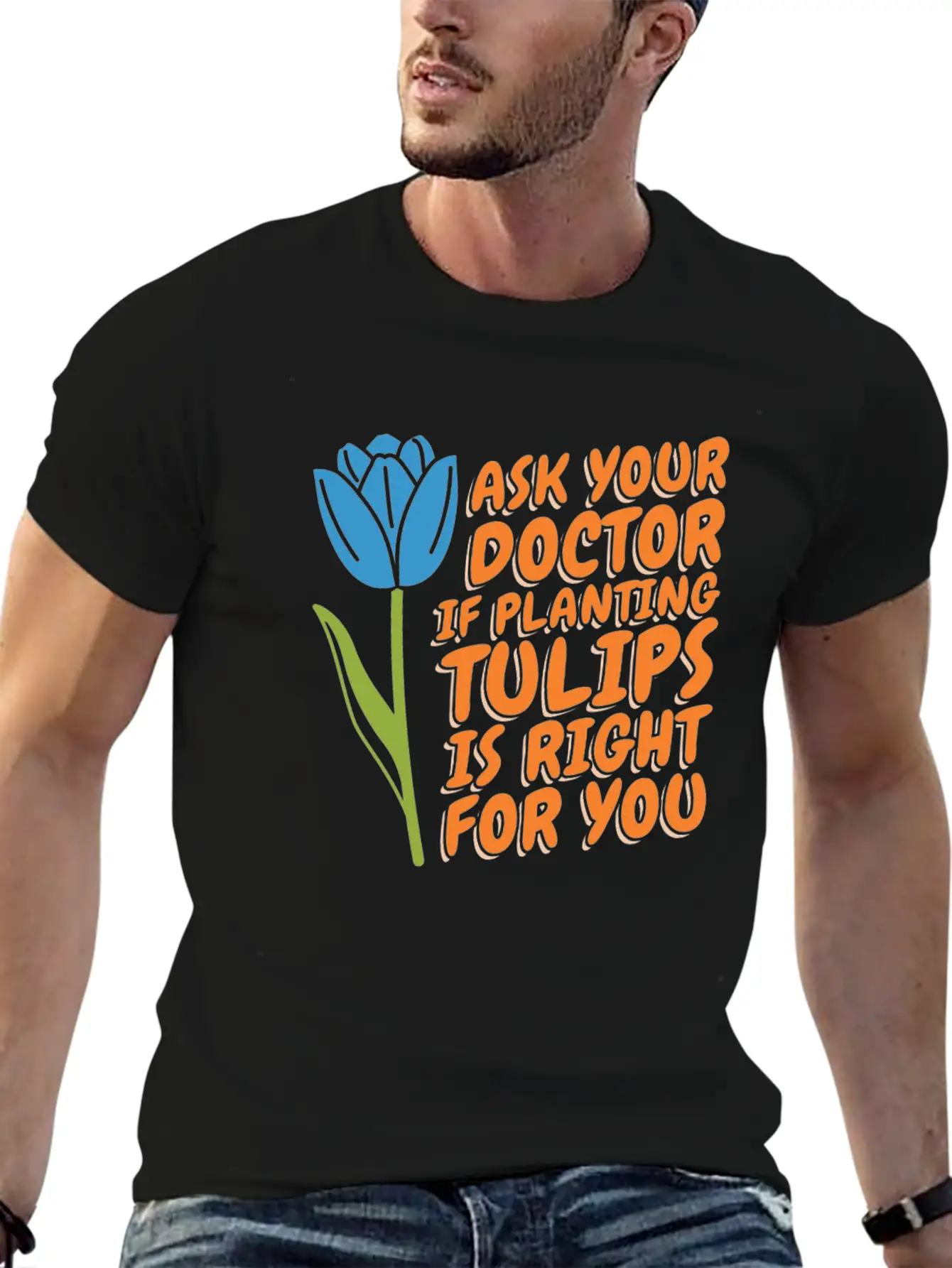 Tulip Gardening Funny Tulips Essential Unisex Summer Tee – Soft Cotton Casual Fit
