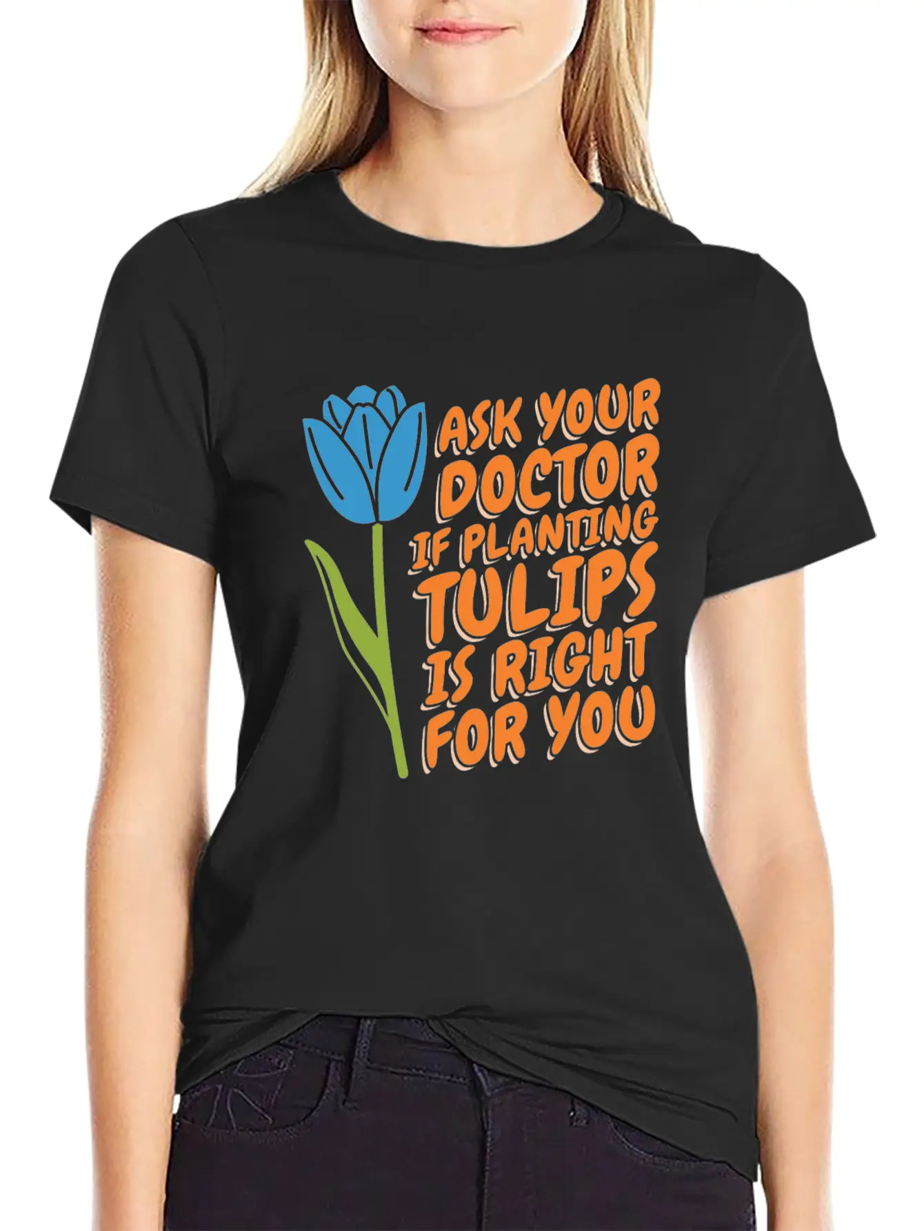 Tulip Gardening Funny Tulips Essential Unisex Summer Tee – Soft Cotton Casual Fit
