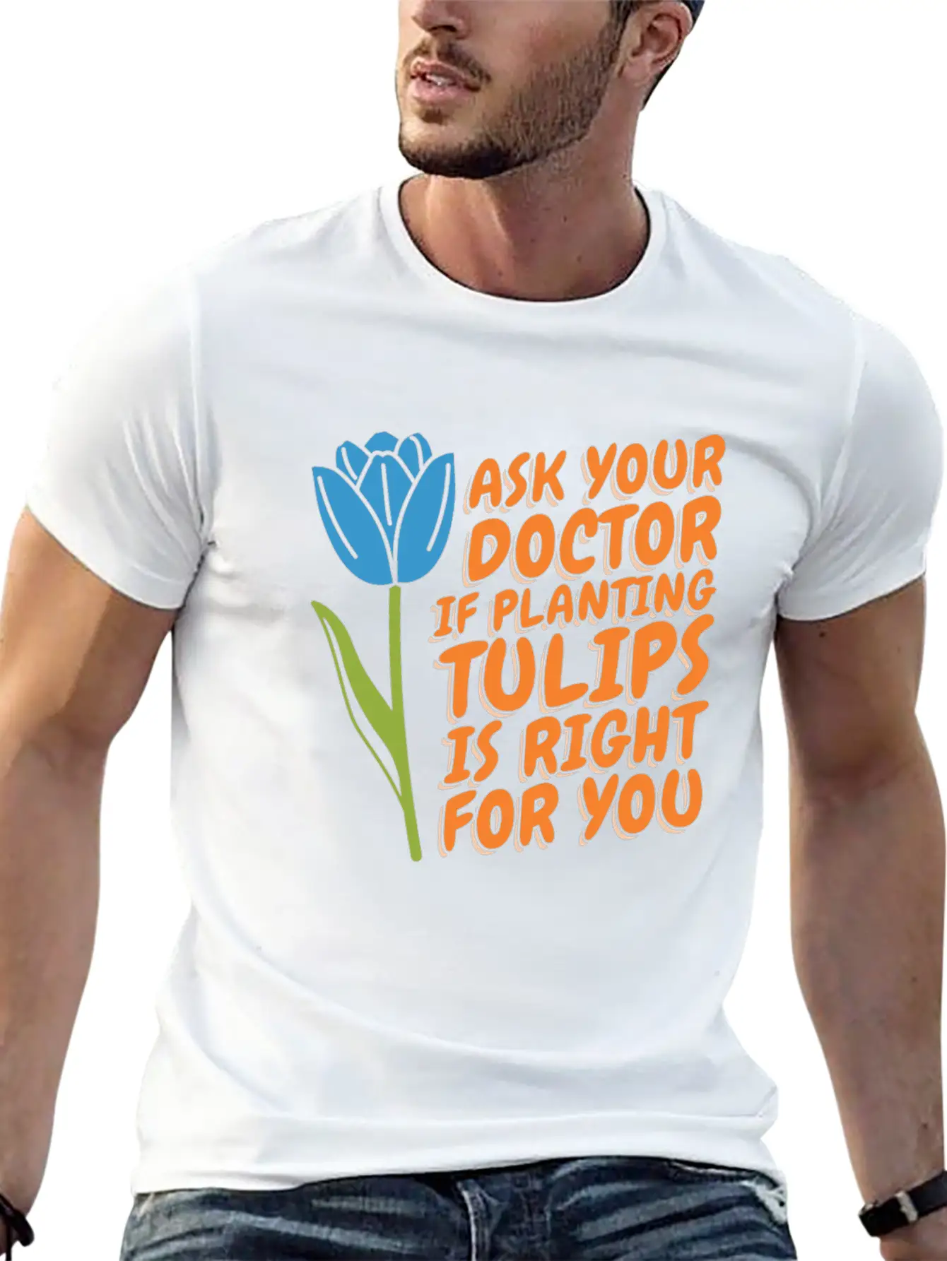 Tulip Gardening Funny Tulips Essential Unisex Summer Tee – Soft Cotton Casual Fit