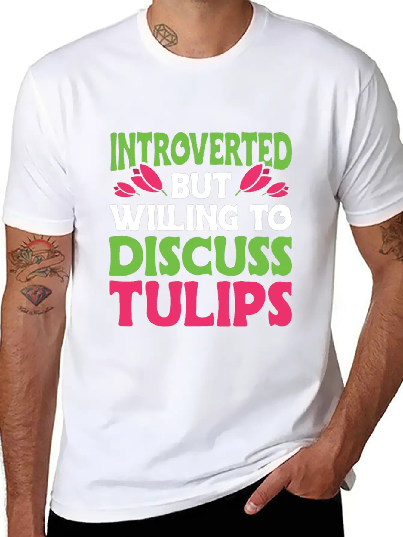 Tulip Gardening Funny Tulips Unisex Casual T-Shirt – Clean Design For Daily Comfort