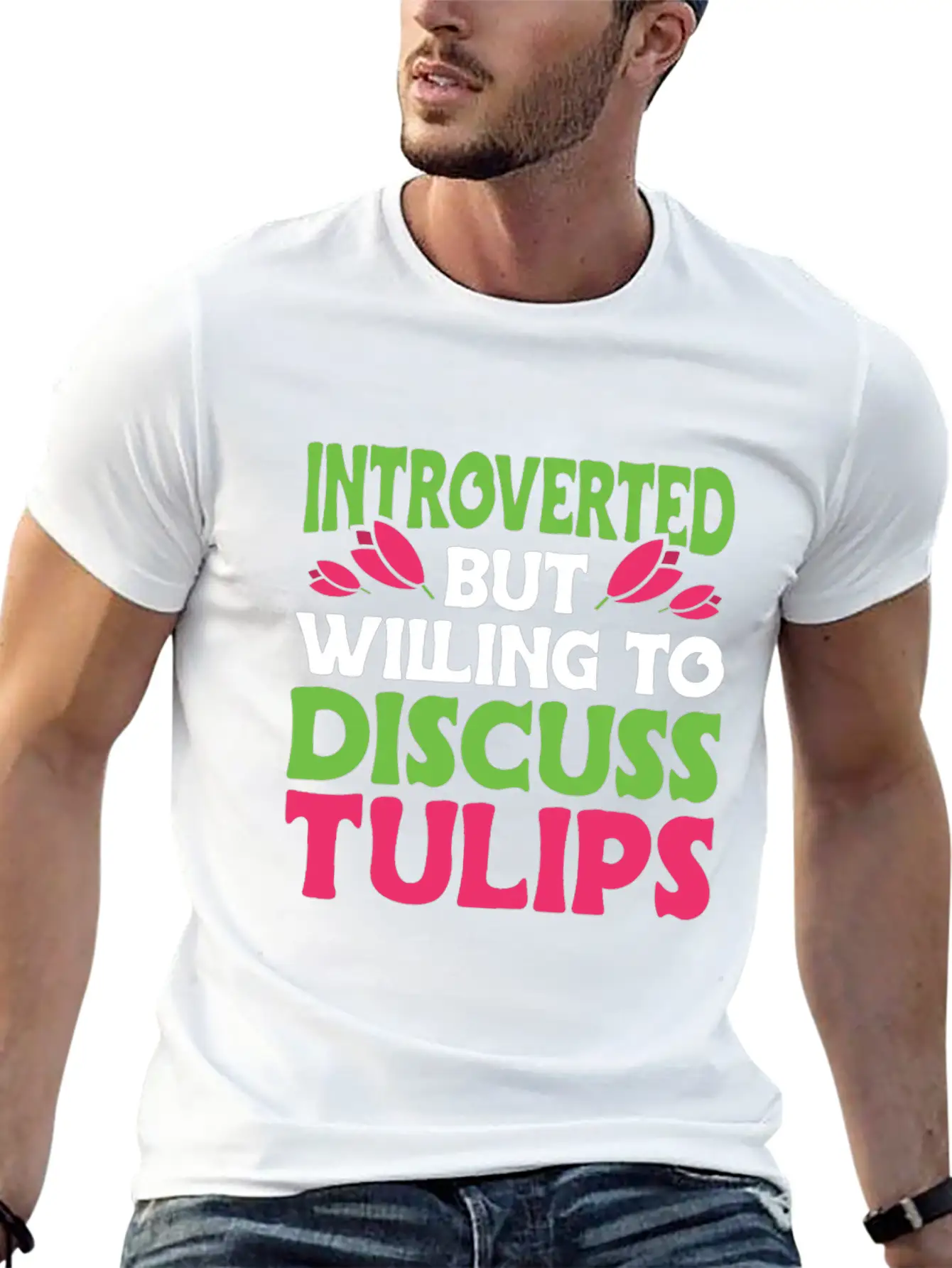 Tulip Gardening Funny Tulips Unisex Casual T-Shirt – Clean Design For Daily Comfort