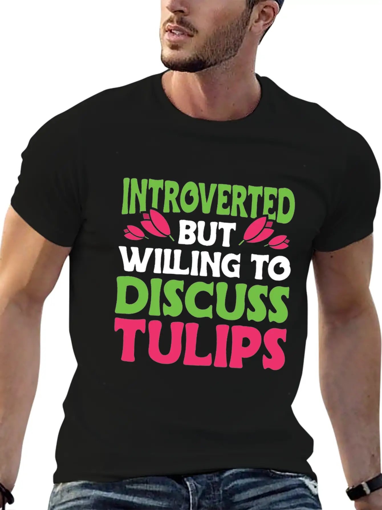 Tulip Gardening Funny Tulips Unisex Casual T-Shirt – Clean Design For Daily Comfort