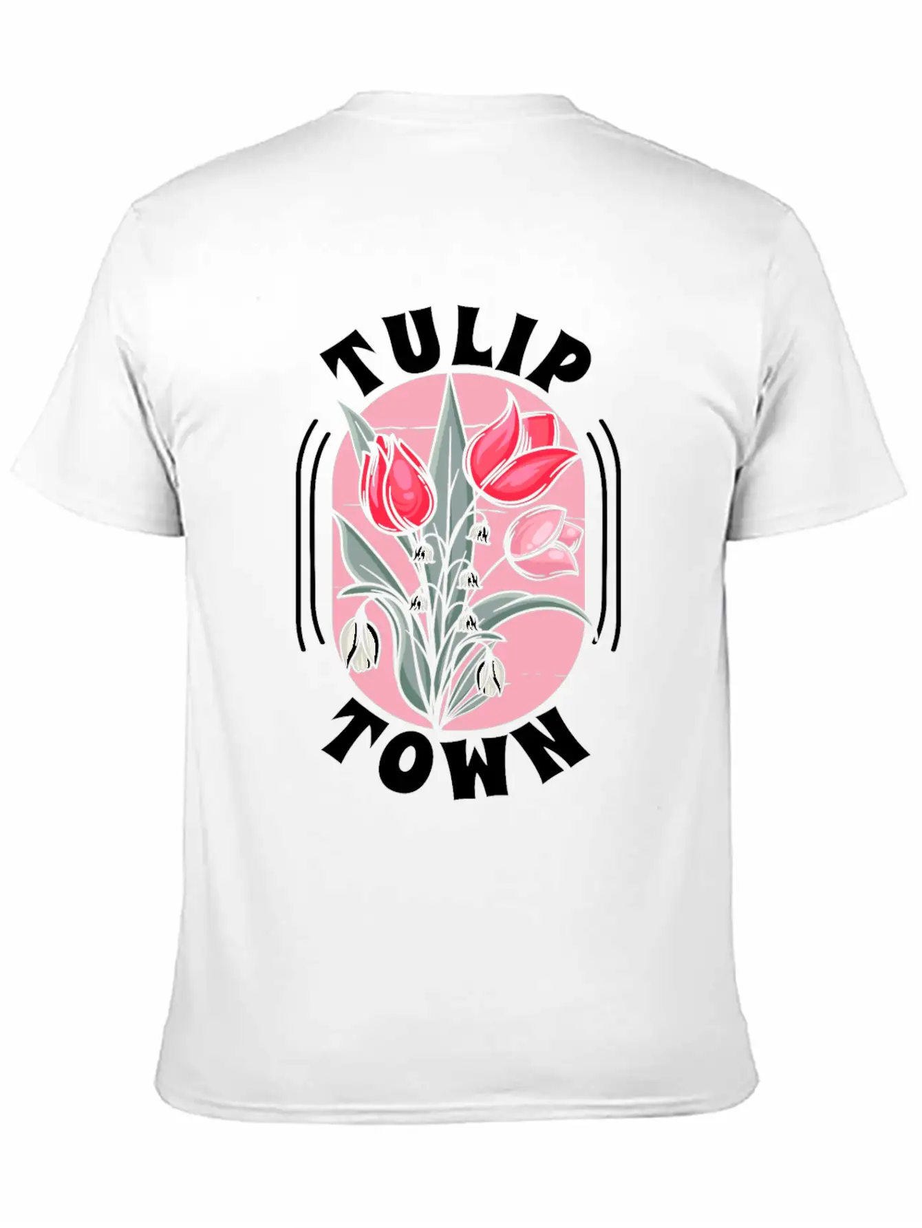 Tulip Gardening Town Tulips Basic Graphic T-Shirt – Daily Comfort In Soft Cotton