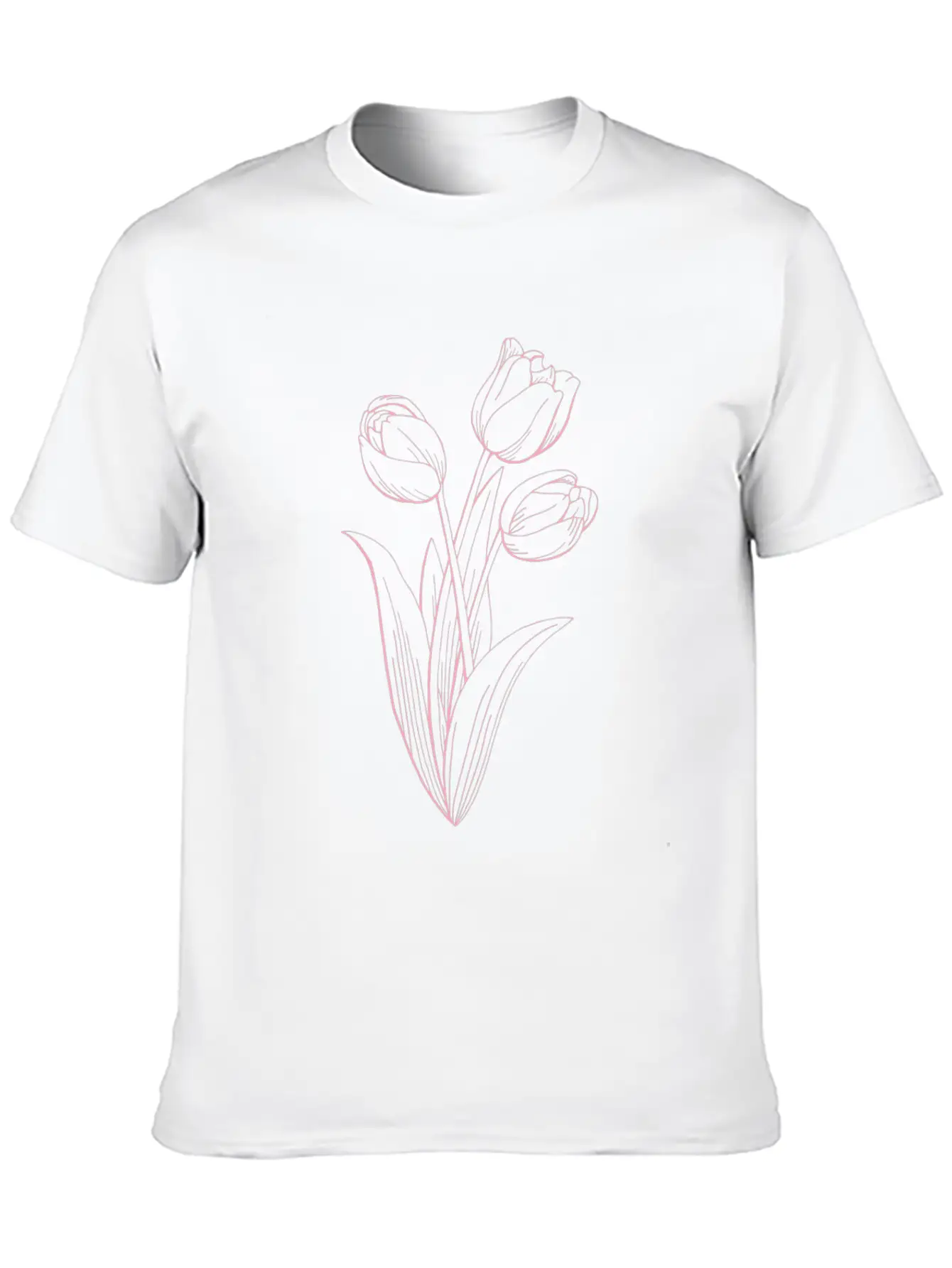 Tulips Florist Flowers Tulip Unisex Short Sleeve Soft Cotton T-Shirt – Casual Everyday Wear