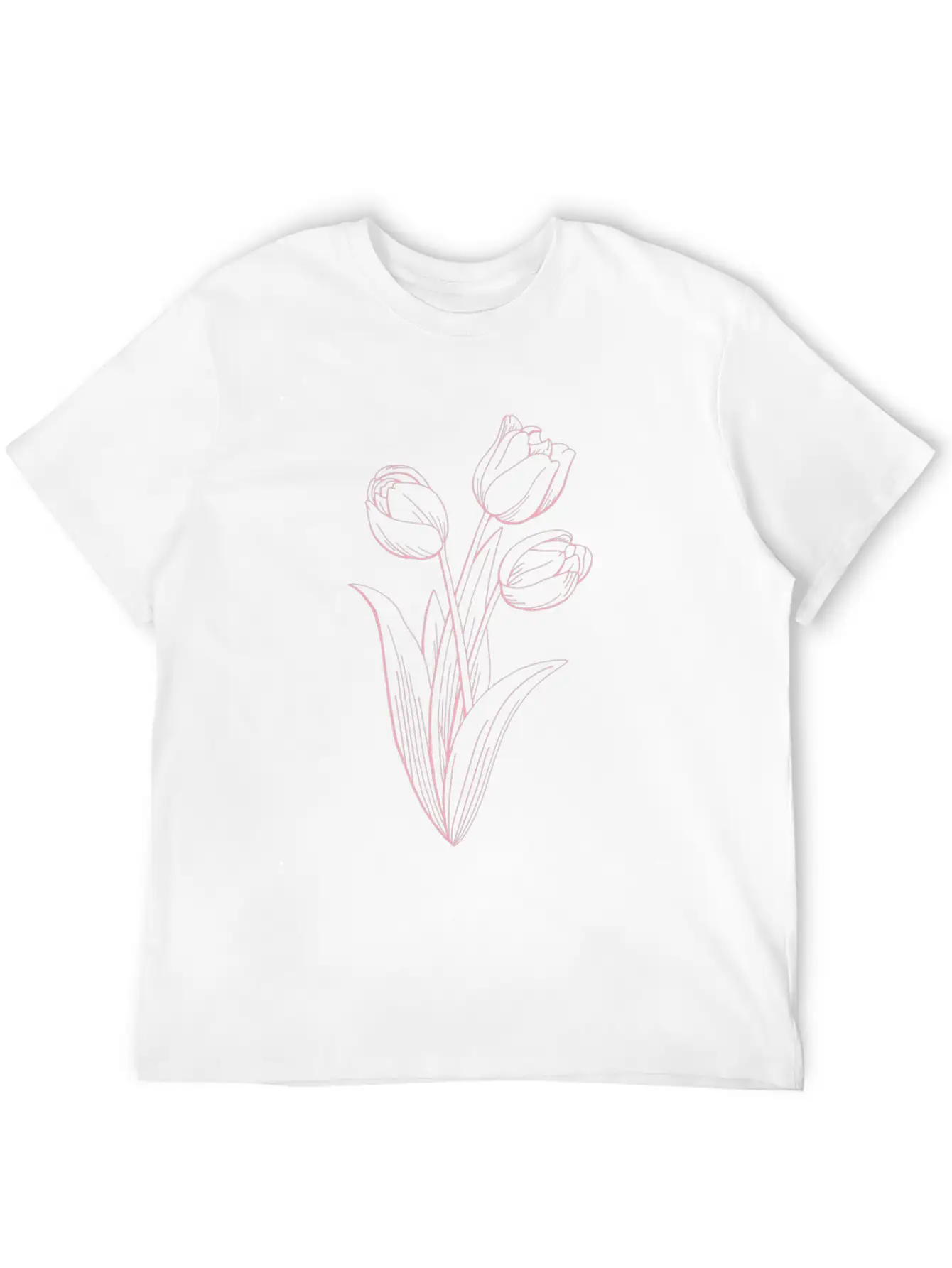 Tulips Florist Flowers Tulip Unisex Short Sleeve Soft Cotton T-Shirt – Casual Everyday Wear