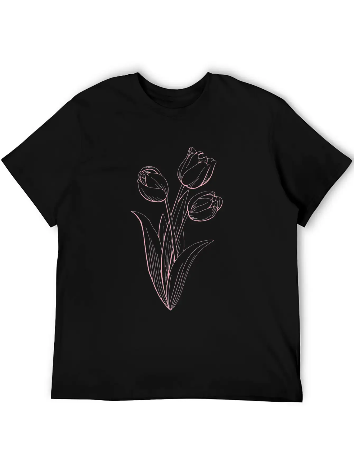 Tulips Florist Flowers Tulip Unisex Short Sleeve Soft Cotton T-Shirt – Casual Everyday Wear
