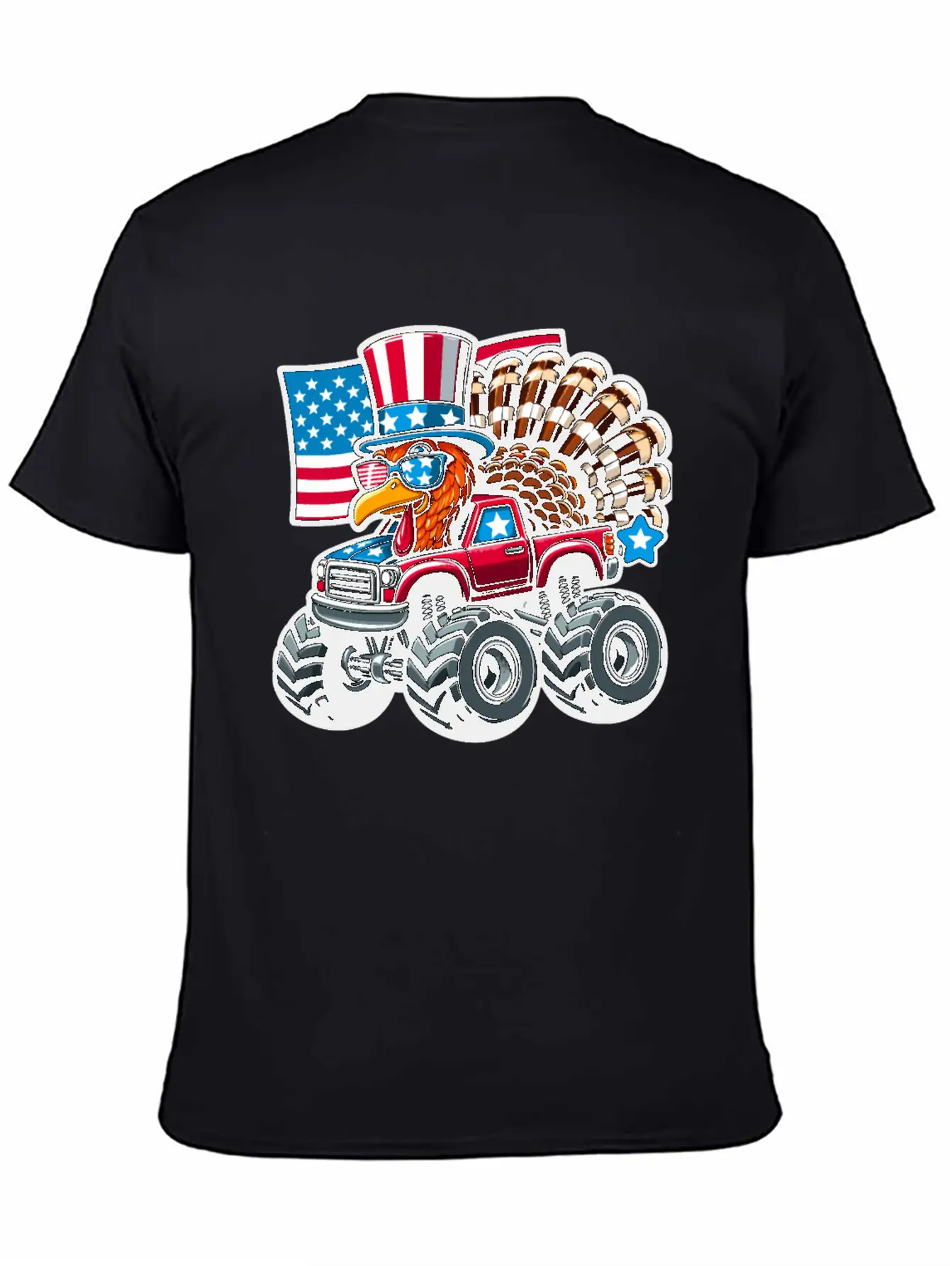 Turkey Riding Monster Truck 4th Of July Independen Stylish Everyday T-Shirt – Unisex Basic Cotton Tee
