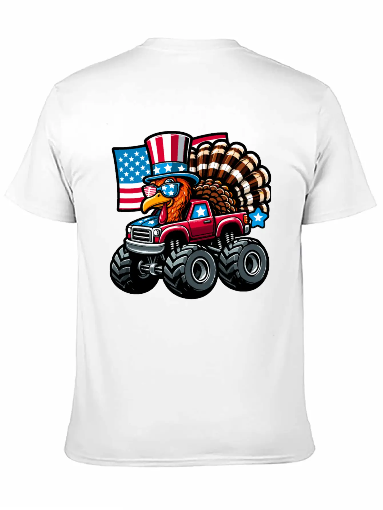 Turkey Riding Monster Truck 4th Of July Independen Stylish Everyday T-Shirt – Unisex Basic Cotton Tee