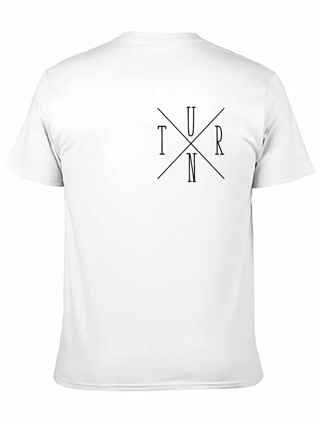 Turn Clothing Co Logo Black Small Cross Marketplac Stylish Everyday T-Shirt – Unisex Basic Cotton Tee