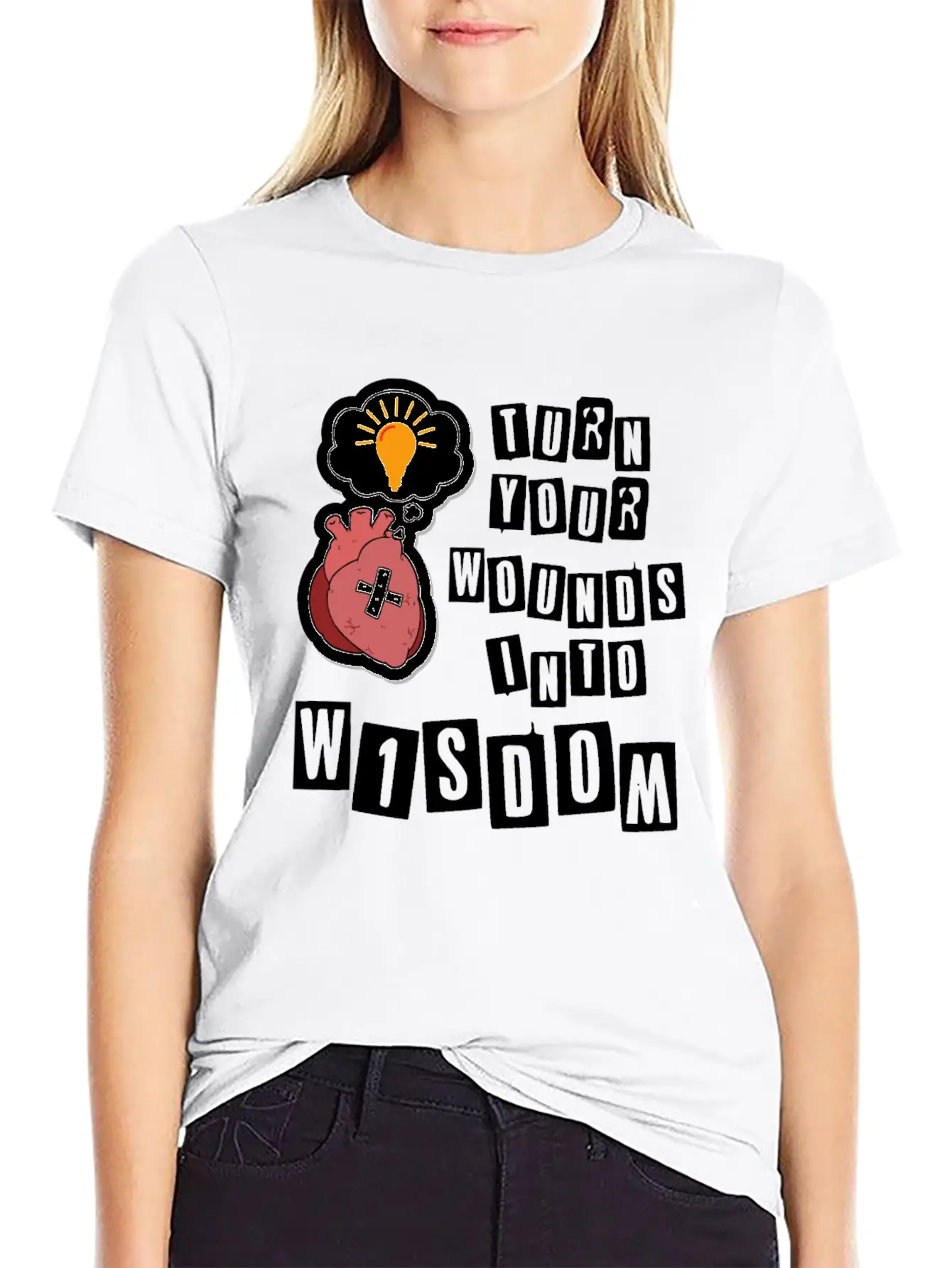 Turn Your Wounds Into Wisdom Unisex Casual T-Shirt – Clean Design For Daily Comfort