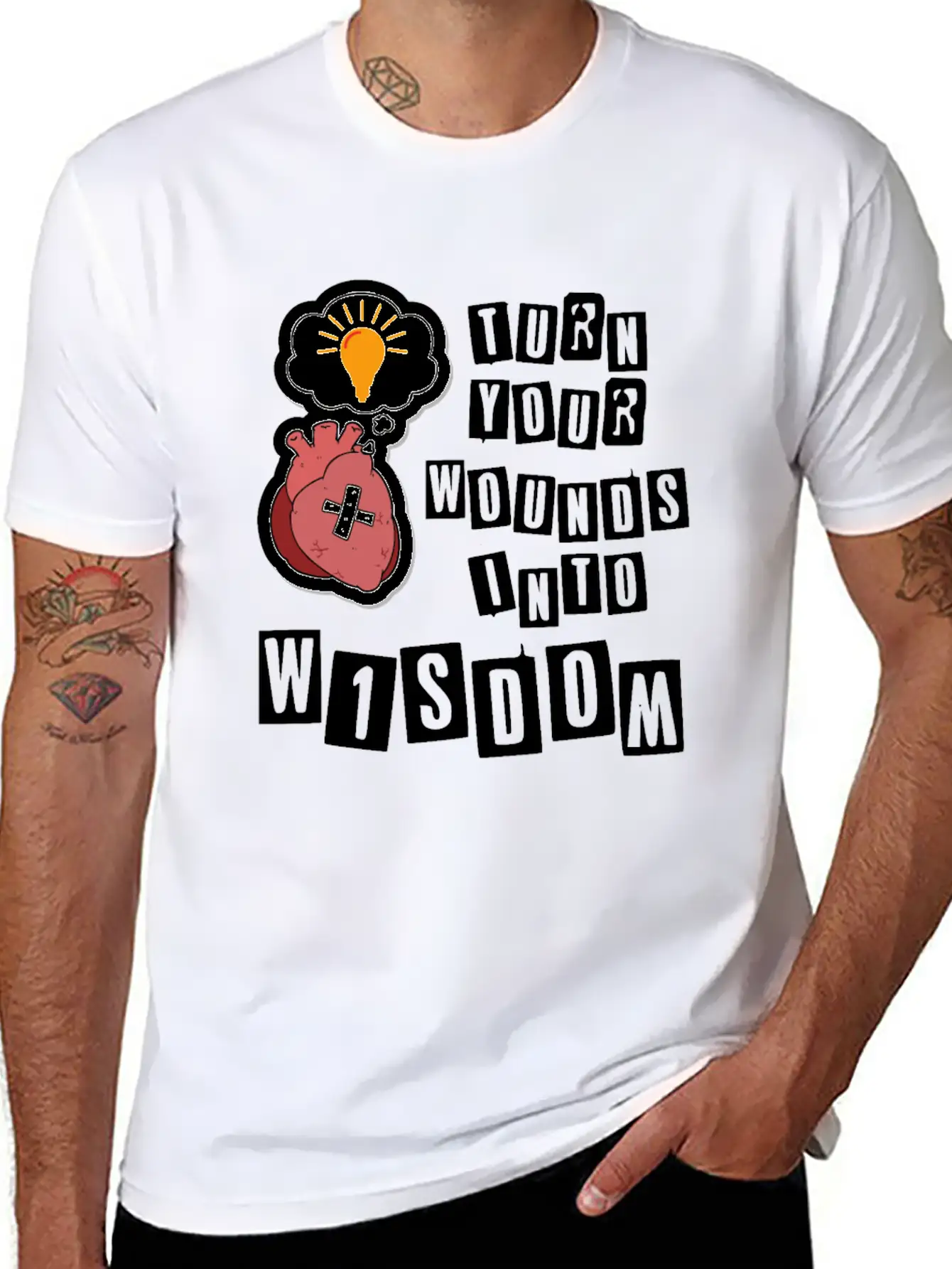 Turn Your Wounds Into Wisdom Unisex Casual T-Shirt – Clean Design For Daily Comfort