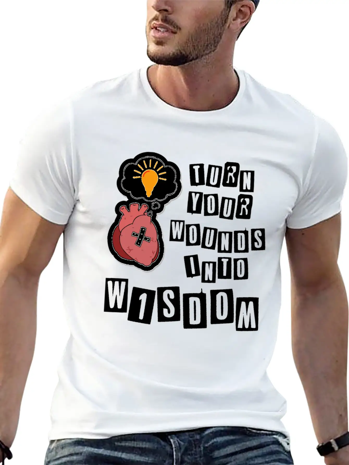 Turn Your Wounds Into Wisdom Unisex Casual T-Shirt – Clean Design For Daily Comfort