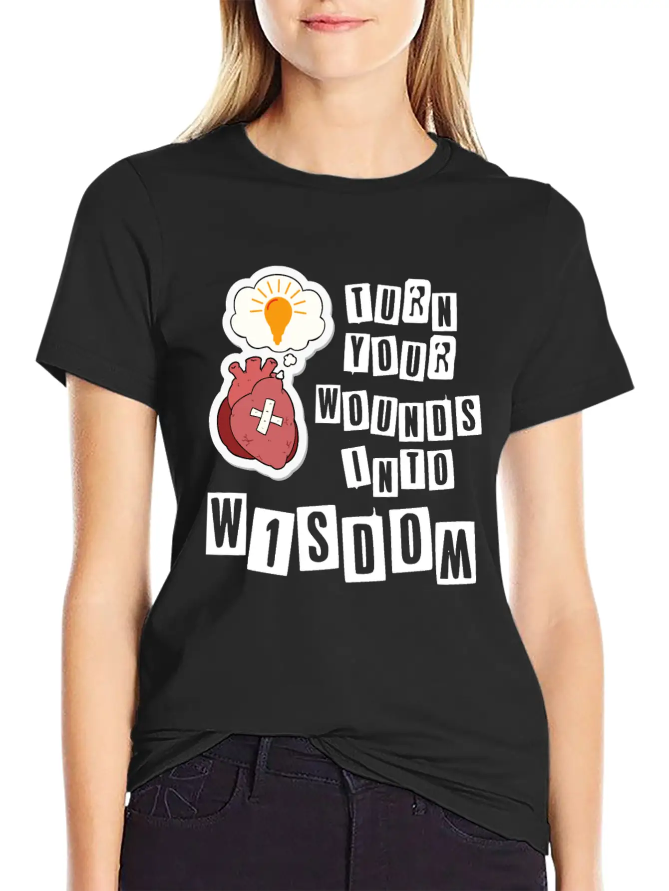 Turn Your Wounds Into Wisdom Unisex Casual T-Shirt – Clean Design For Daily Comfort