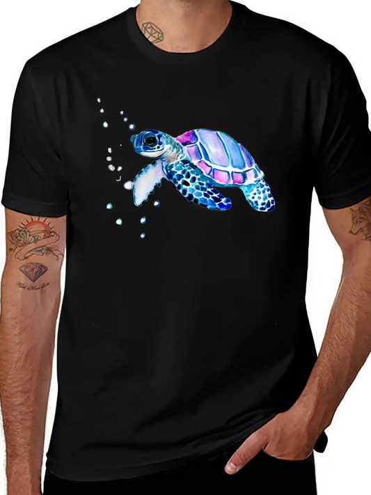 Turtle Colorful Basic Graphic T-Shirt – Daily Comfort In Soft Cotton