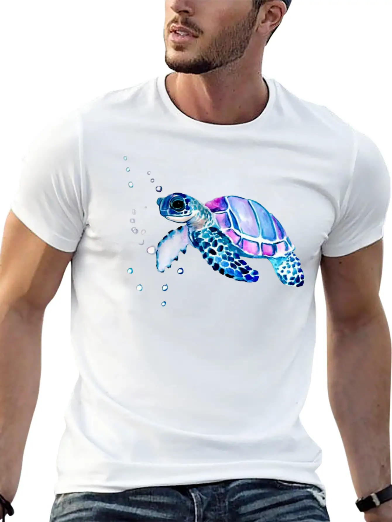 Turtle Colorful Basic Graphic T-Shirt – Daily Comfort In Soft Cotton