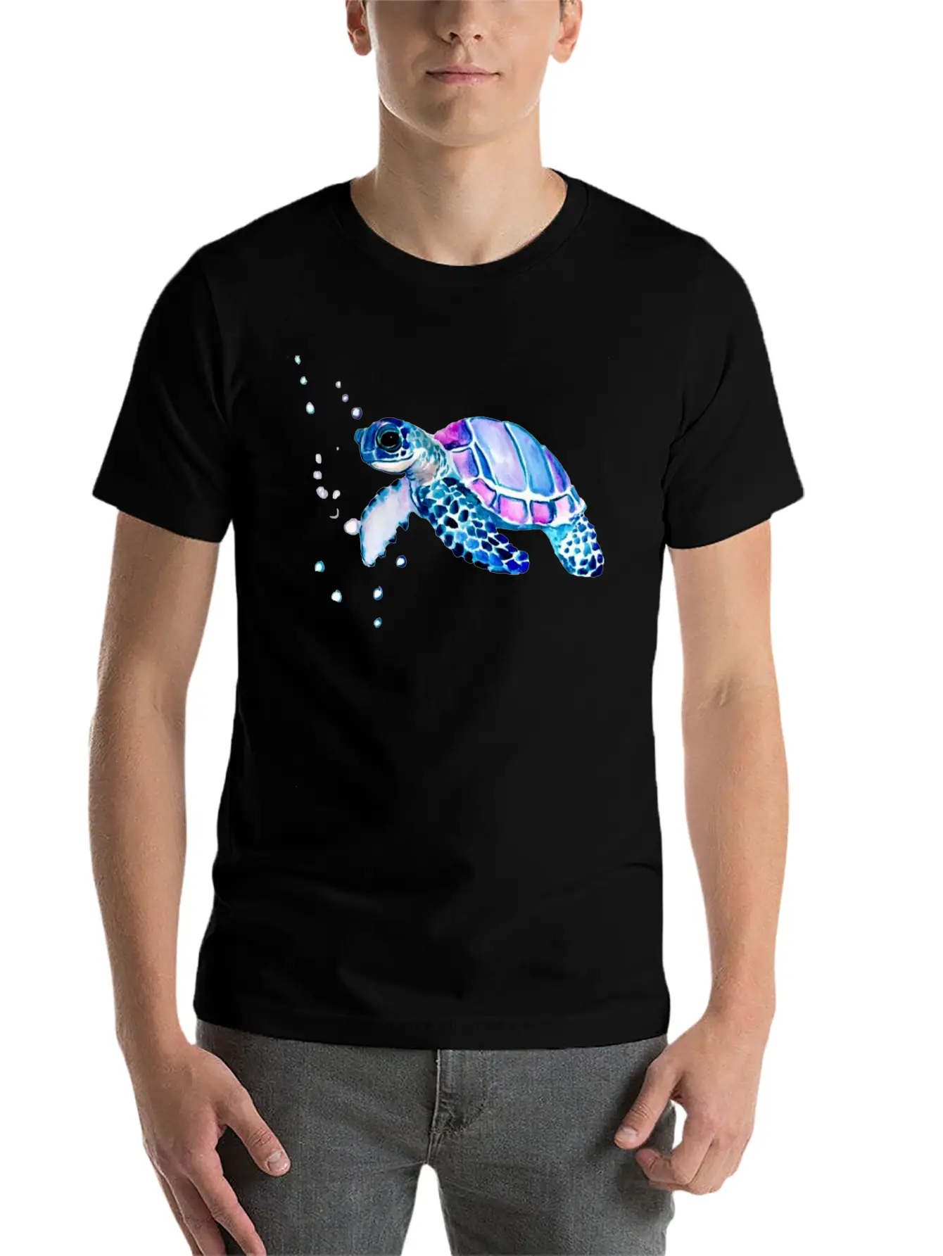 Turtle Colorful Basic Graphic T-Shirt – Daily Comfort In Soft Cotton