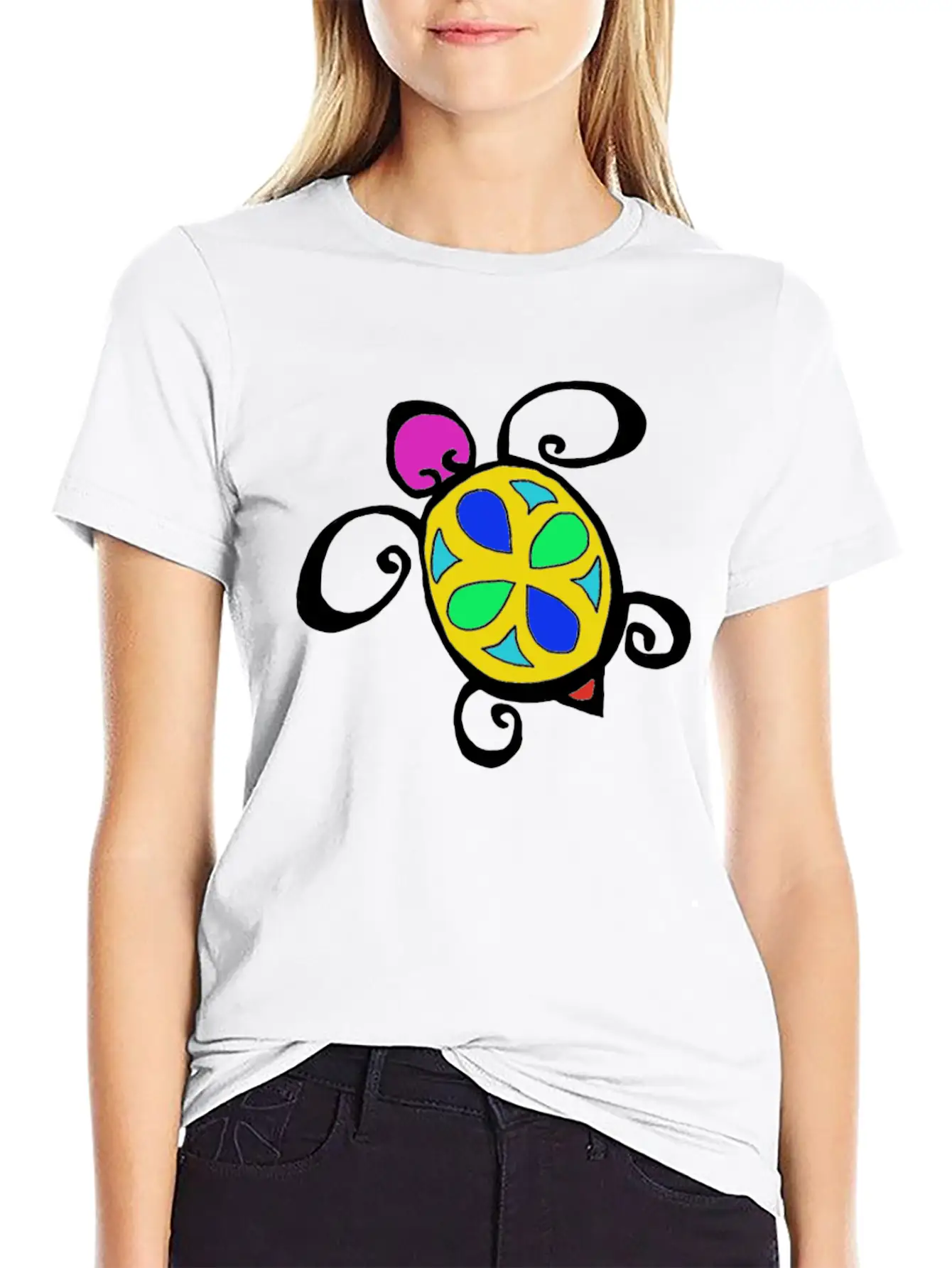 Turtle Colorful Stylish Everyday T-Shirt – Unisex Basic Cotton Tee