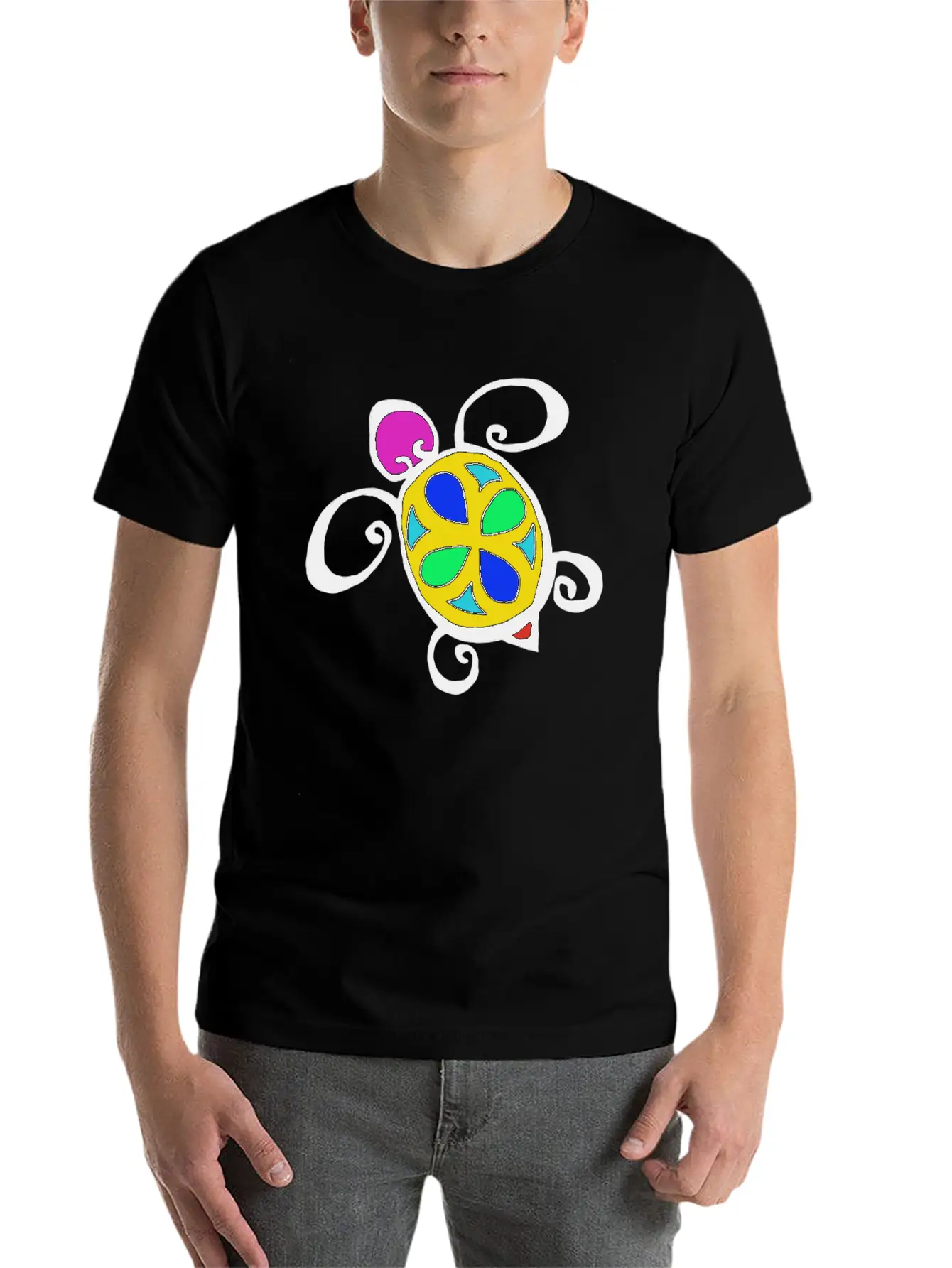 Turtle Colorful Stylish Everyday T-Shirt – Unisex Basic Cotton Tee