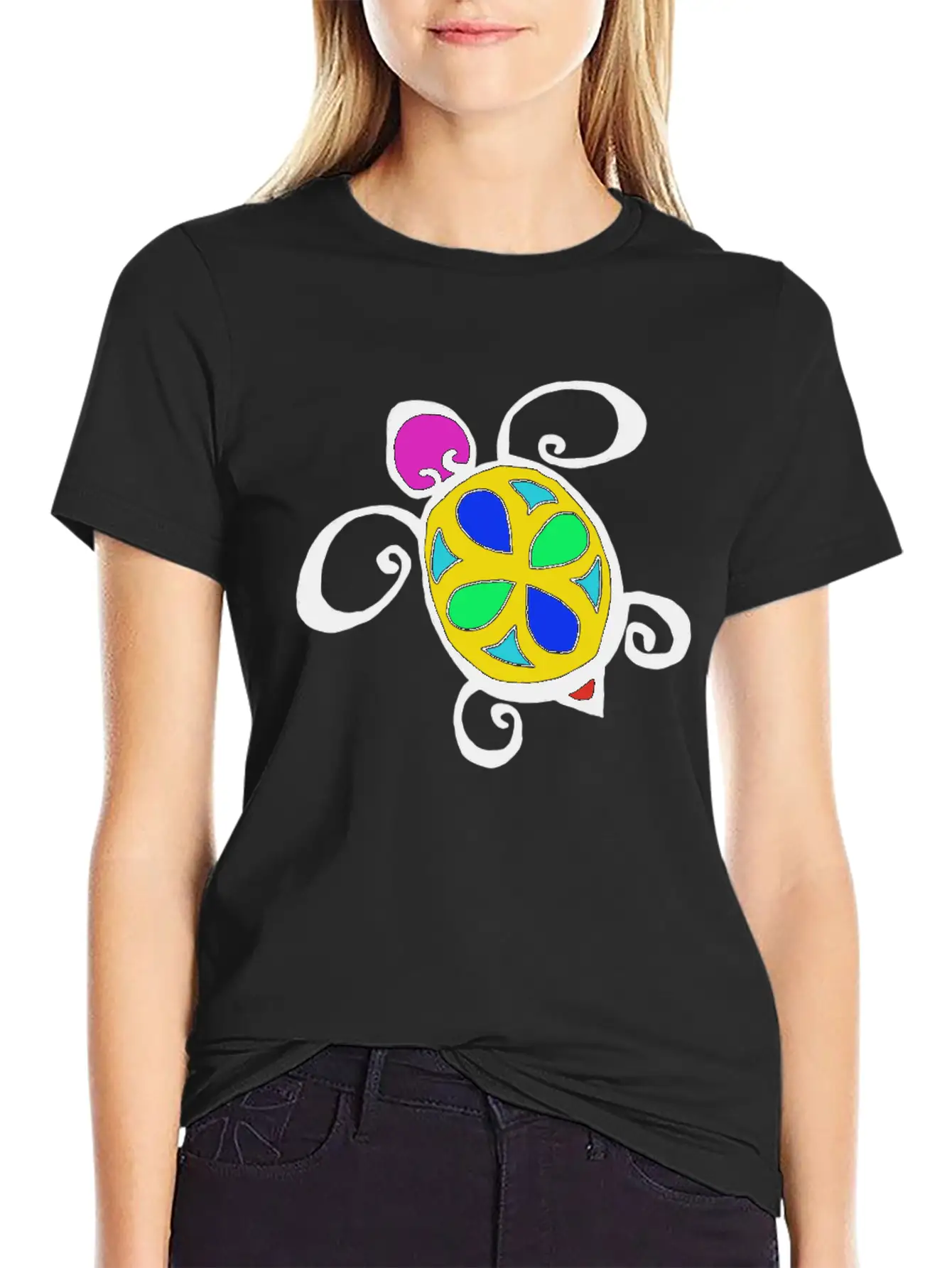Turtle Colorful Stylish Everyday T-Shirt – Unisex Basic Cotton Tee