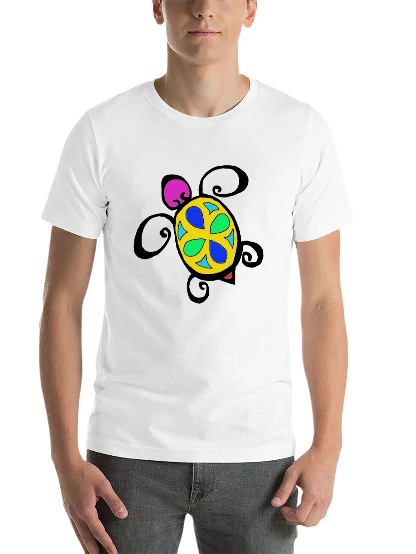 Turtle Colorful Stylish Everyday T-Shirt – Unisex Basic Cotton Tee