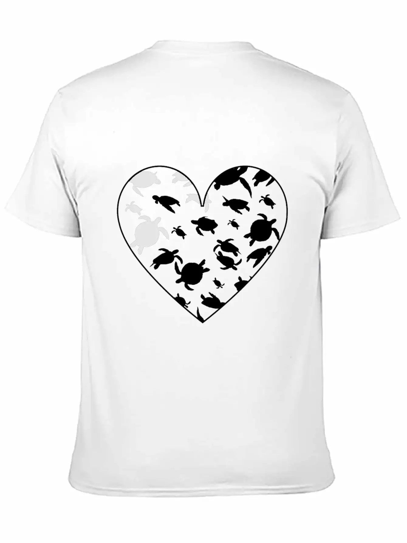 Turtles Heart Unisex Short Sleeve Soft Cotton T-Shirt – Casual Everyday Wear
