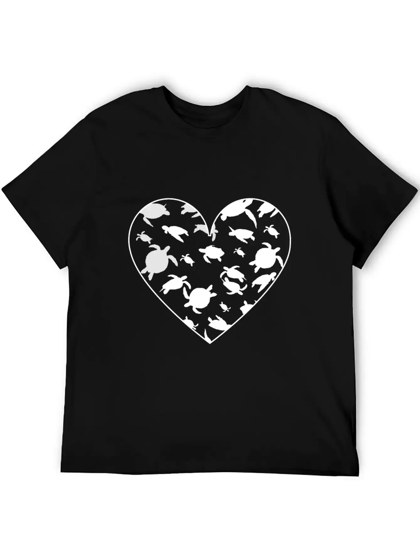 Turtles Heart Unisex Short Sleeve Soft Cotton T-Shirt – Casual Everyday Wear