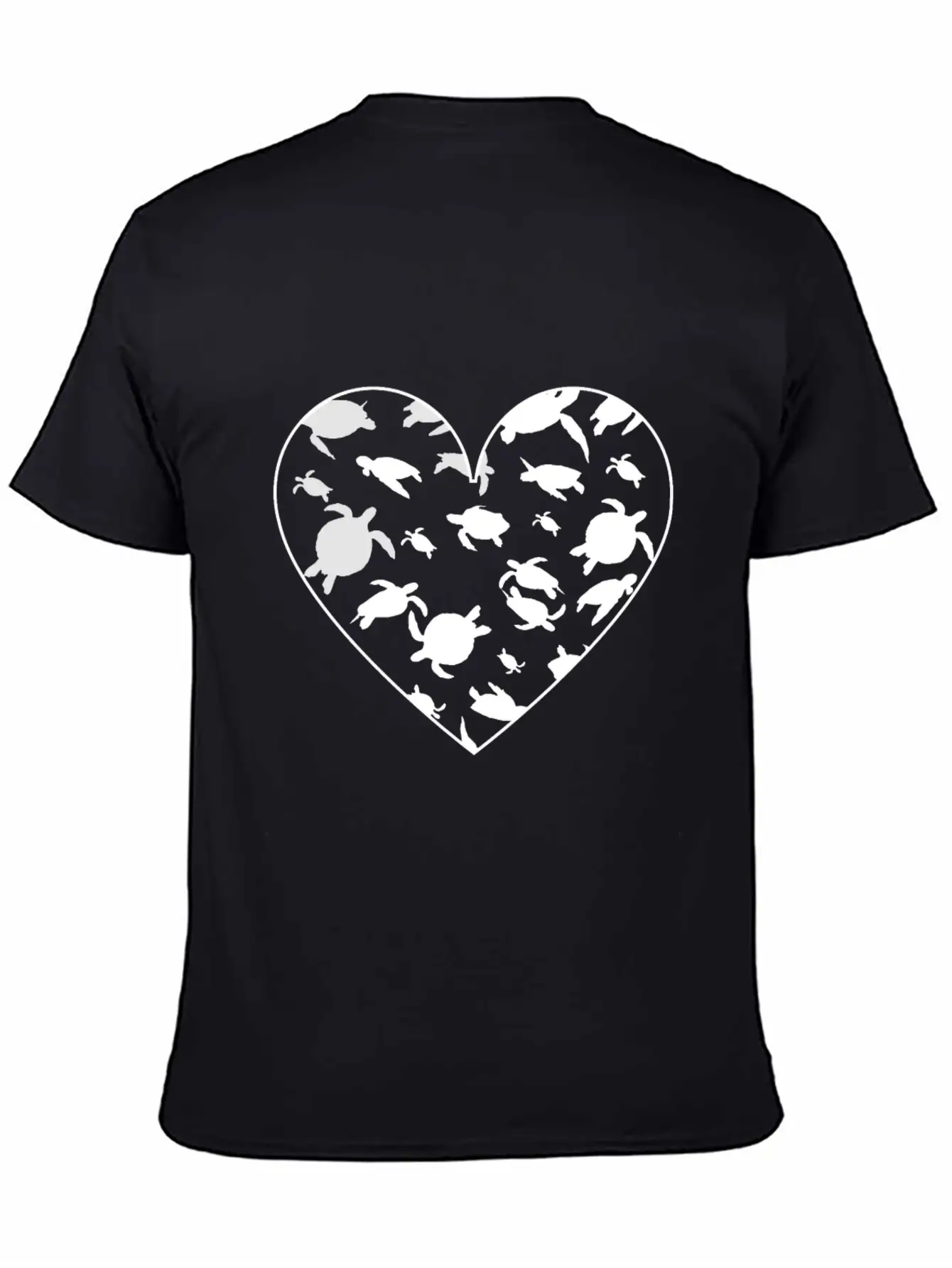 Turtles Heart Unisex Short Sleeve Soft Cotton T-Shirt – Casual Everyday Wear