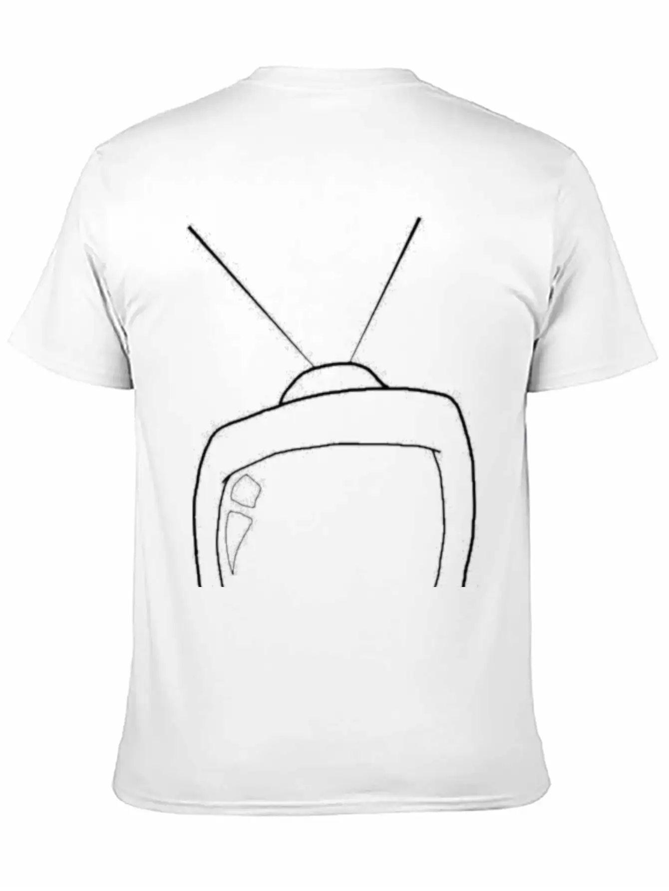 Tv Line Art Essential Unisex Summer Tee – Soft Cotton Casual Fit