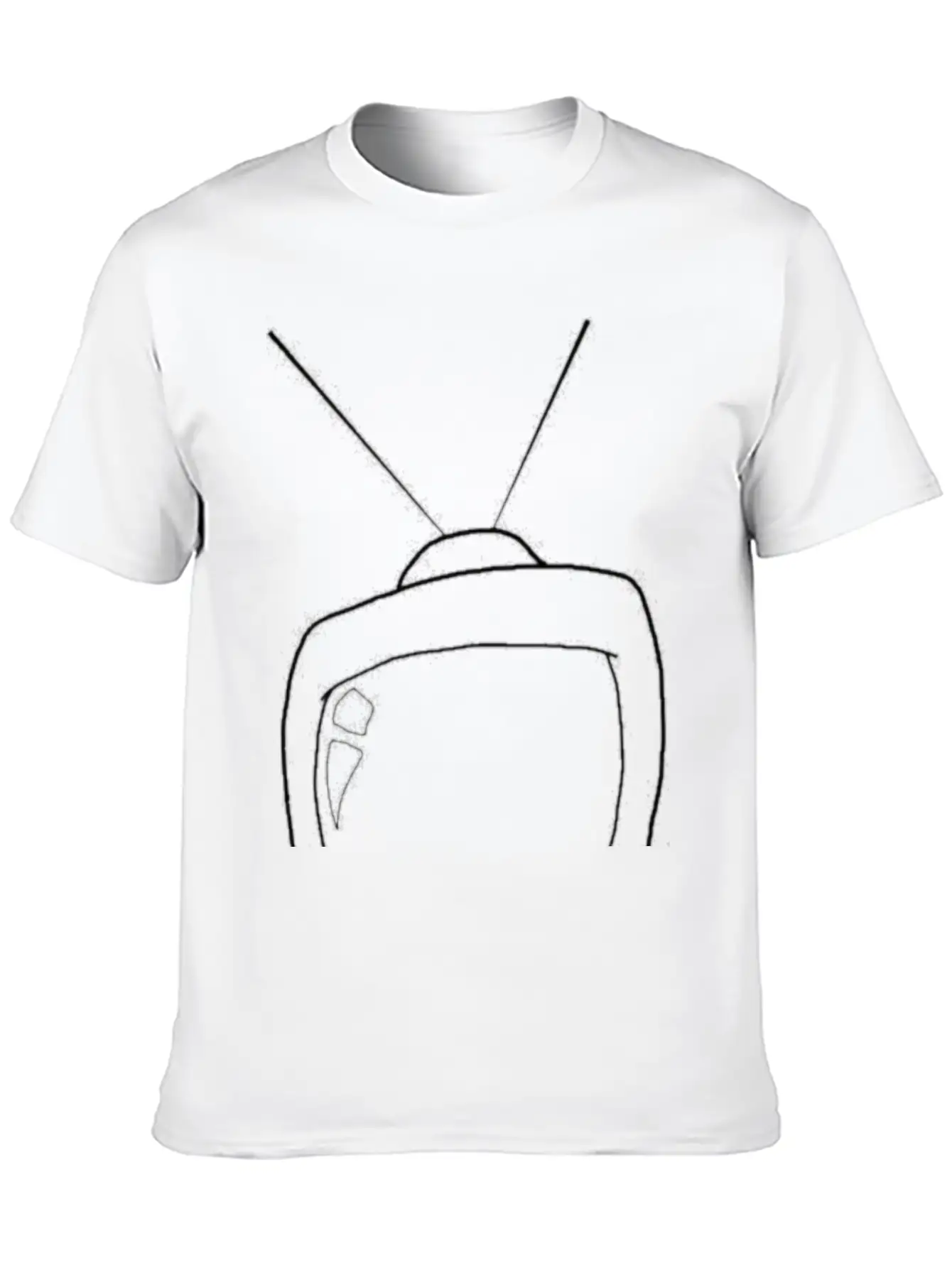 Tv Line Art Essential Unisex Summer Tee – Soft Cotton Casual Fit