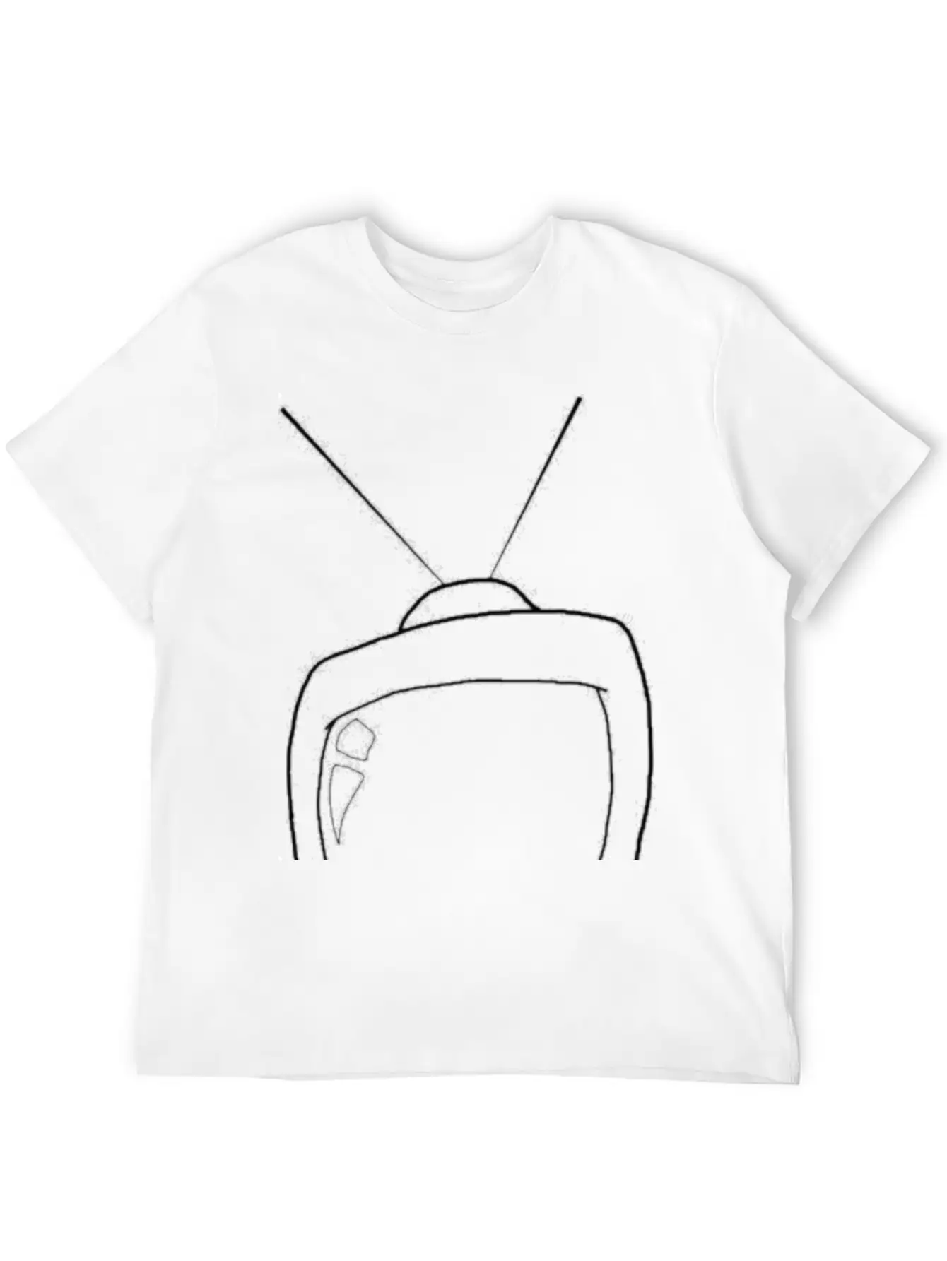 Tv Line Art Essential Unisex Summer Tee – Soft Cotton Casual Fit