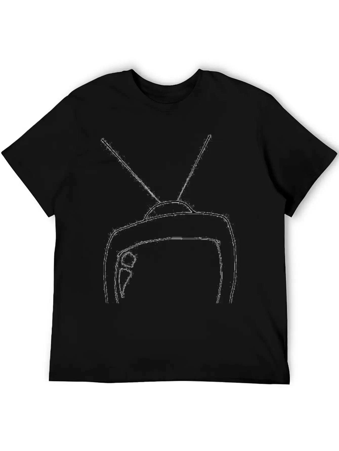 Tv Line Art Essential Unisex Summer Tee – Soft Cotton Casual Fit