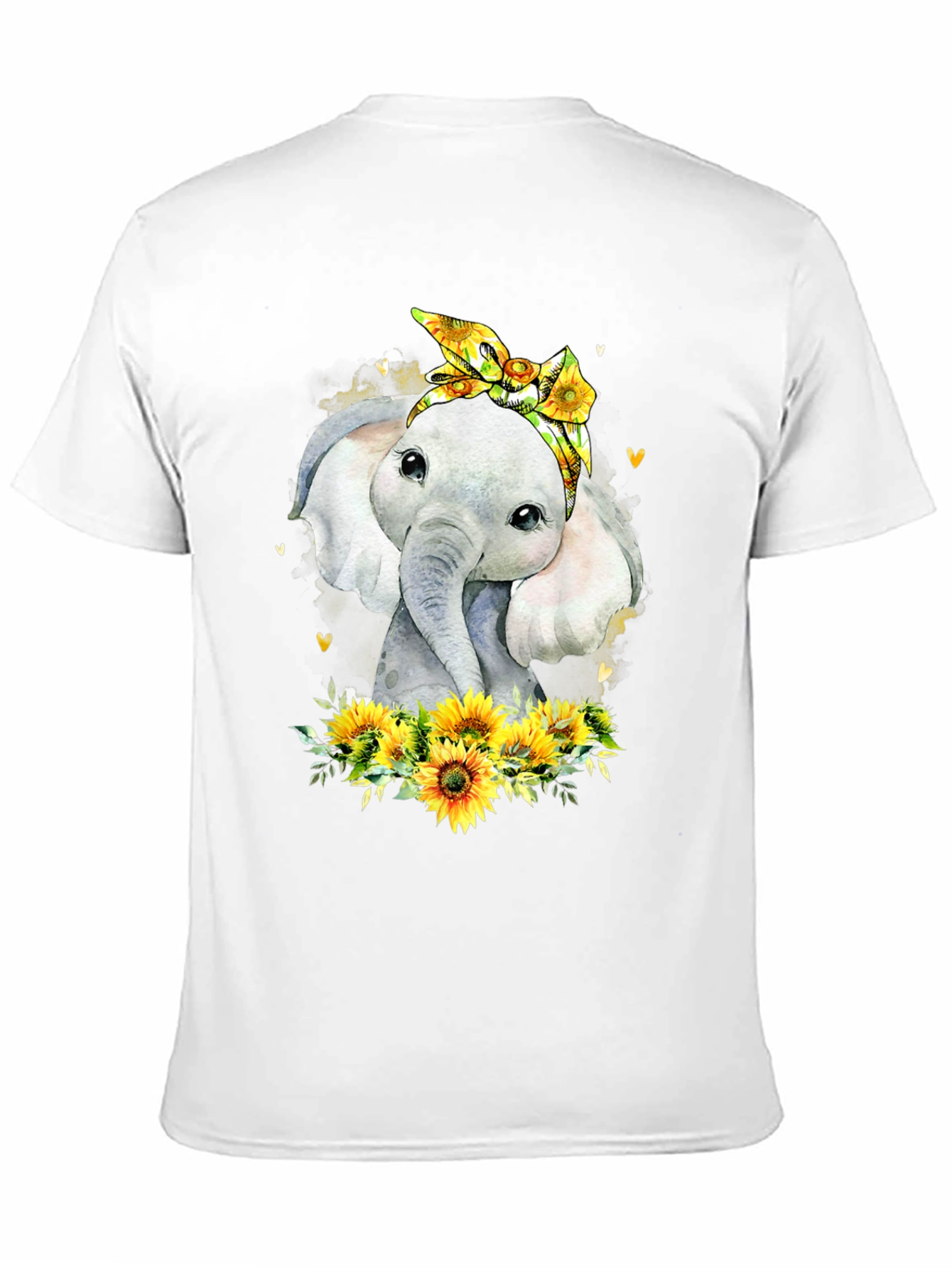 Elephant Sunflower Graphic Tee