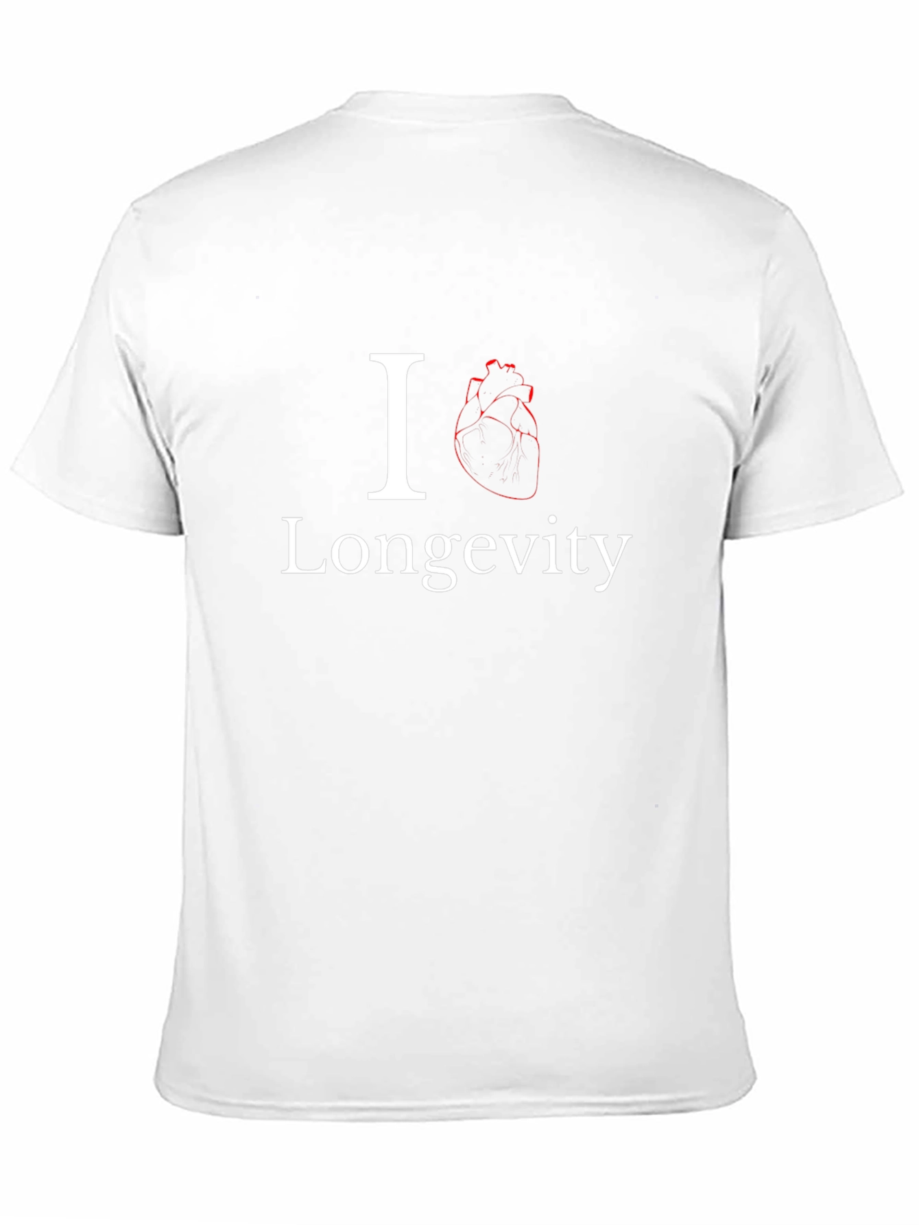 I Heart Longevity T-Shirt - Black Cotton Blend