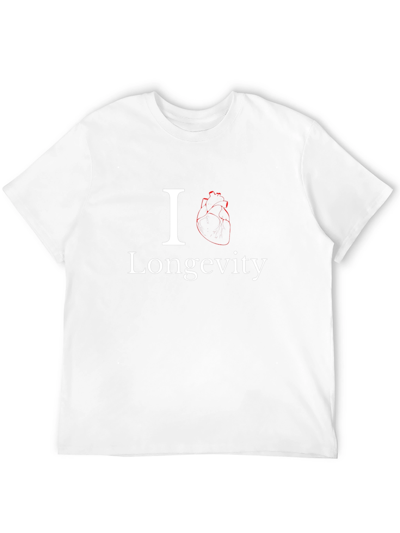 I Heart Longevity T-Shirt - Black Cotton Blend