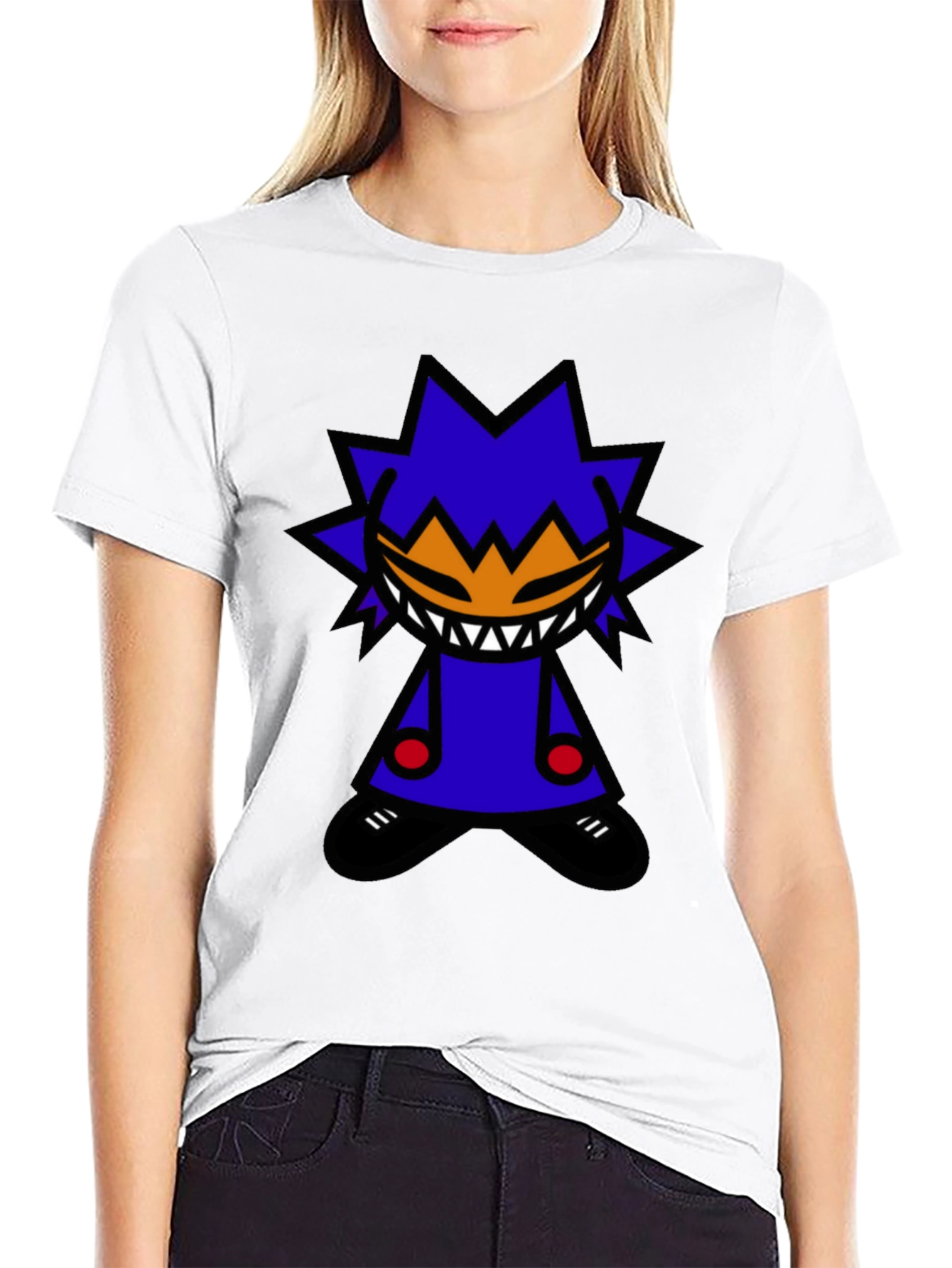 Funky Graphic Tee - Black Cotton Blend