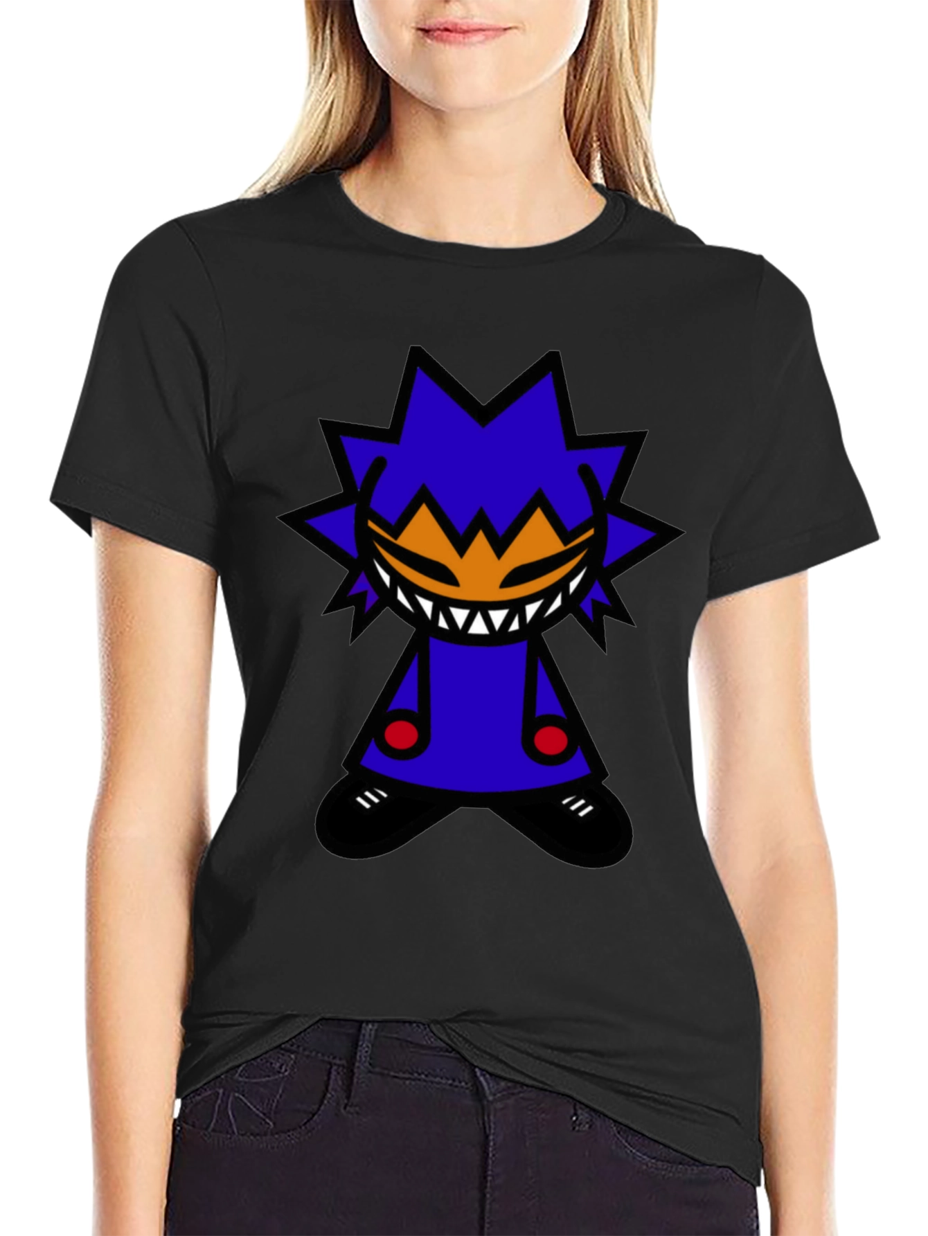 Funky Graphic Tee - Black Cotton Blend