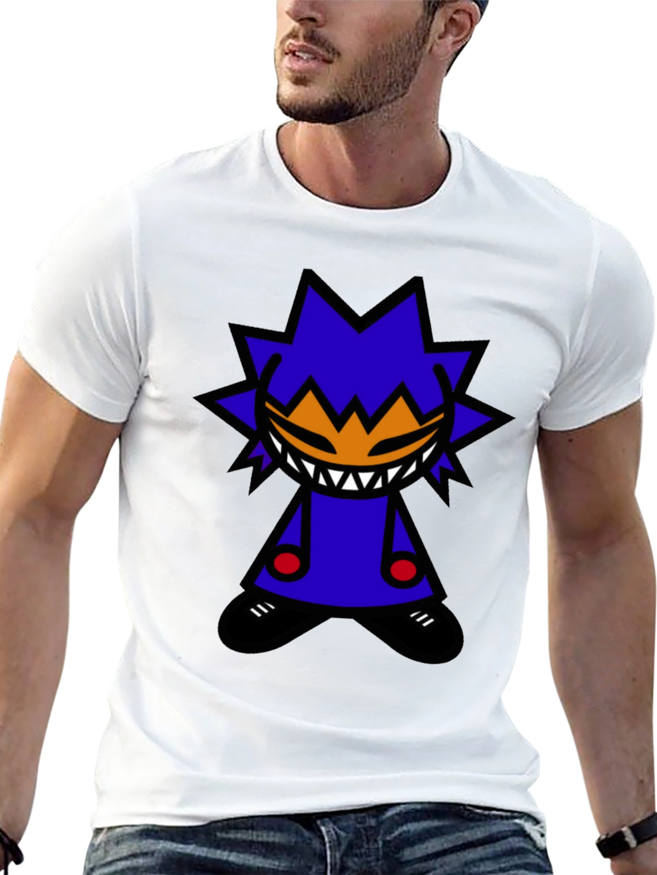 Funky Graphic Tee - Black Cotton Blend