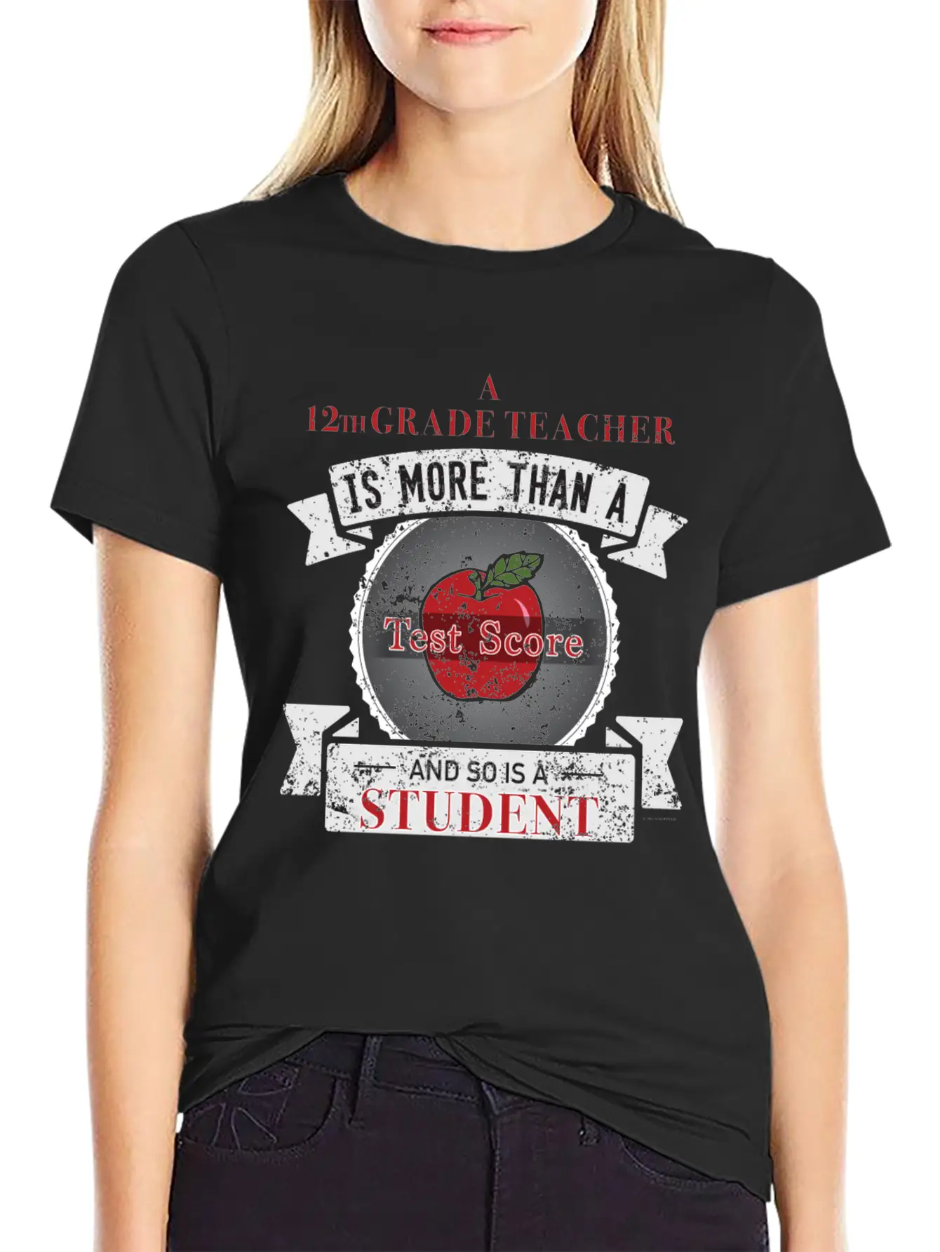 Twelfth Grade Teacher More Than Test Score Unisex Short Sleeve Soft Cotton T-Shirt – Casual Everyday Wear