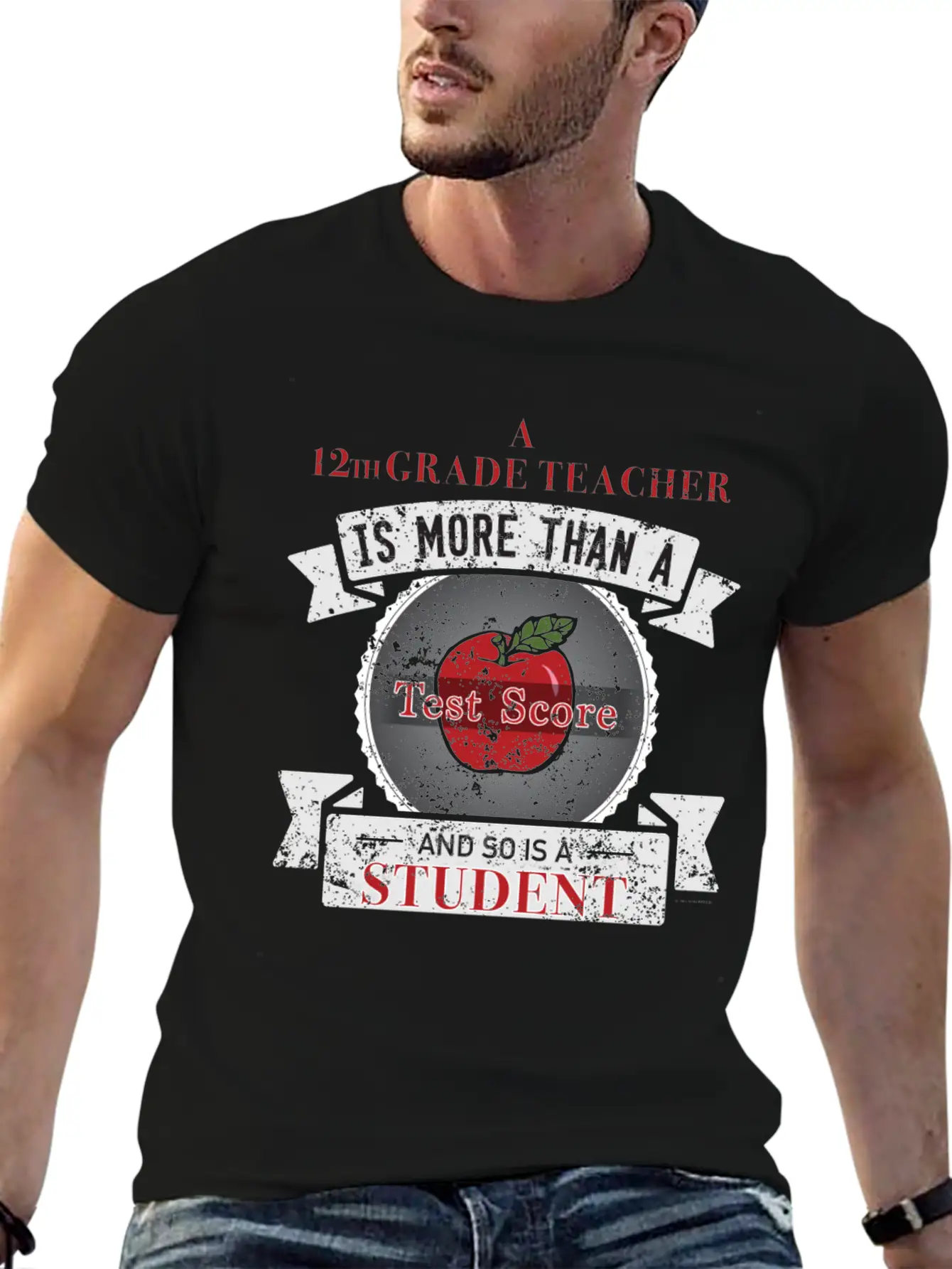 Twelfth Grade Teacher More Than Test Score Unisex Short Sleeve Soft Cotton T-Shirt – Casual Everyday Wear