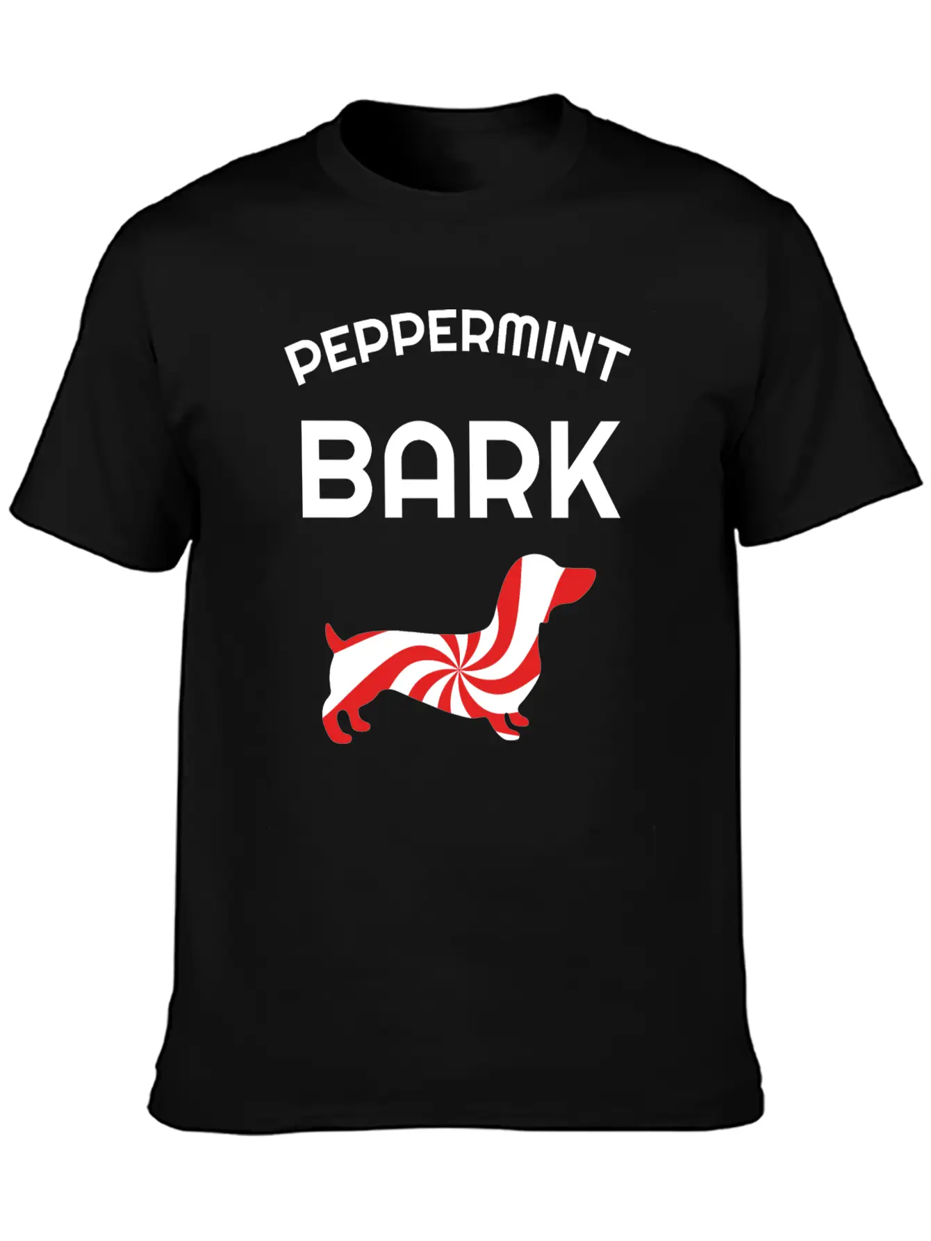 Twirly Mint Candy Christmas Sweet Peppermint Dog Basic Graphic T-Shirt – Daily Comfort In Soft Cotton