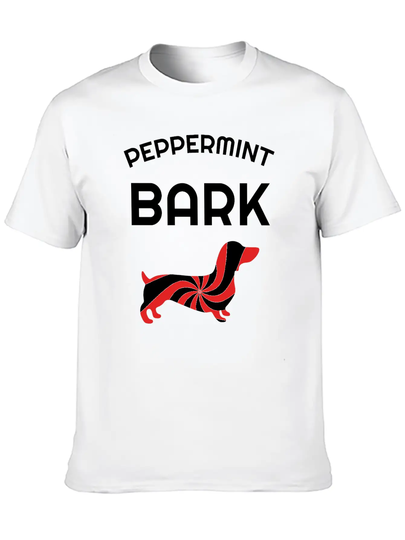 Twirly Mint Candy Christmas Sweet Peppermint Dog Basic Graphic T-Shirt – Daily Comfort In Soft Cotton